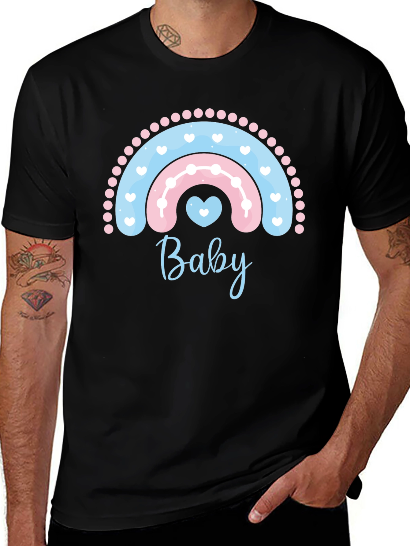 Baby Rainbow Graphic Tee - Gender Reveal