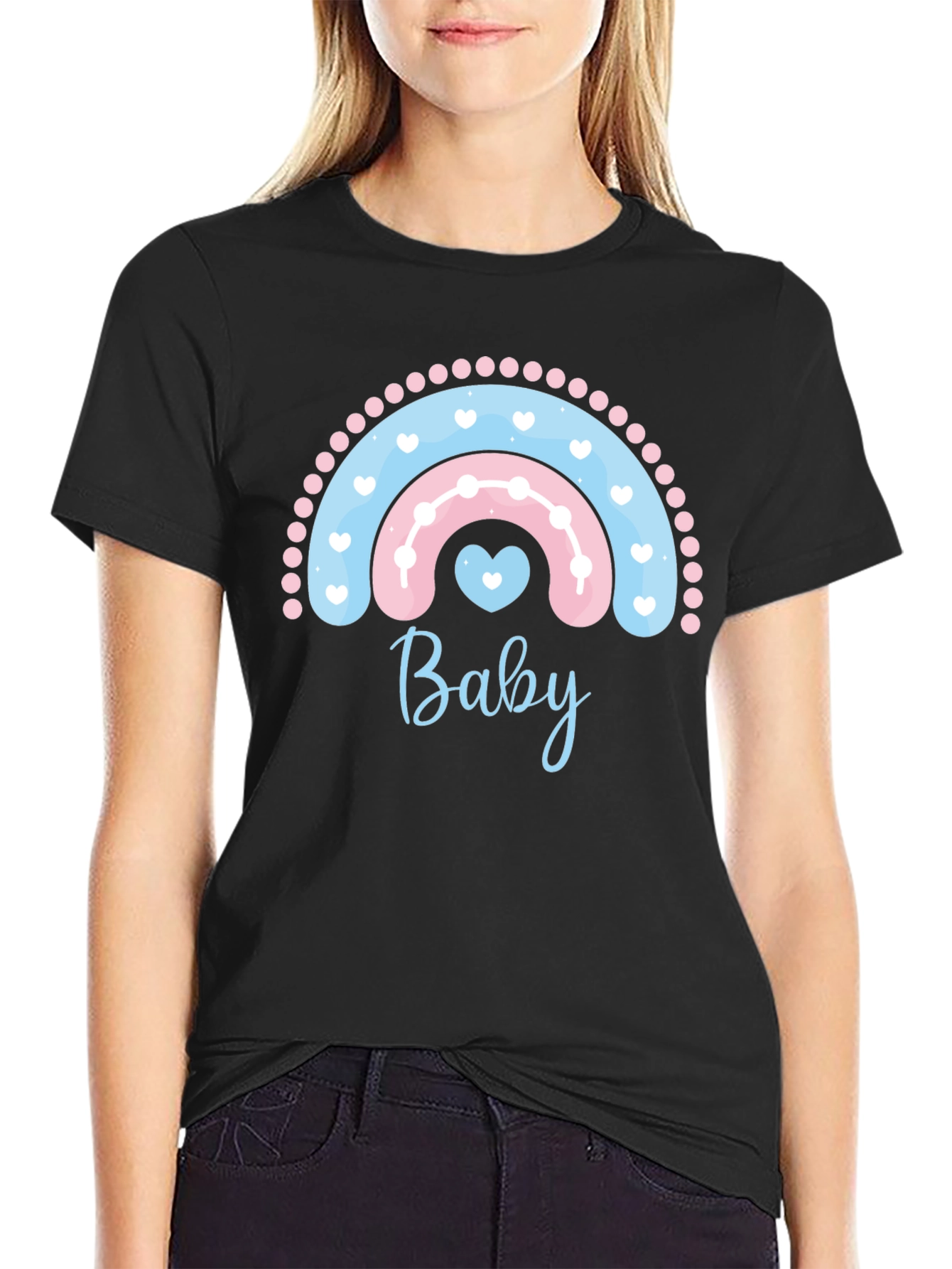 Baby Rainbow Graphic Tee - Gender Reveal