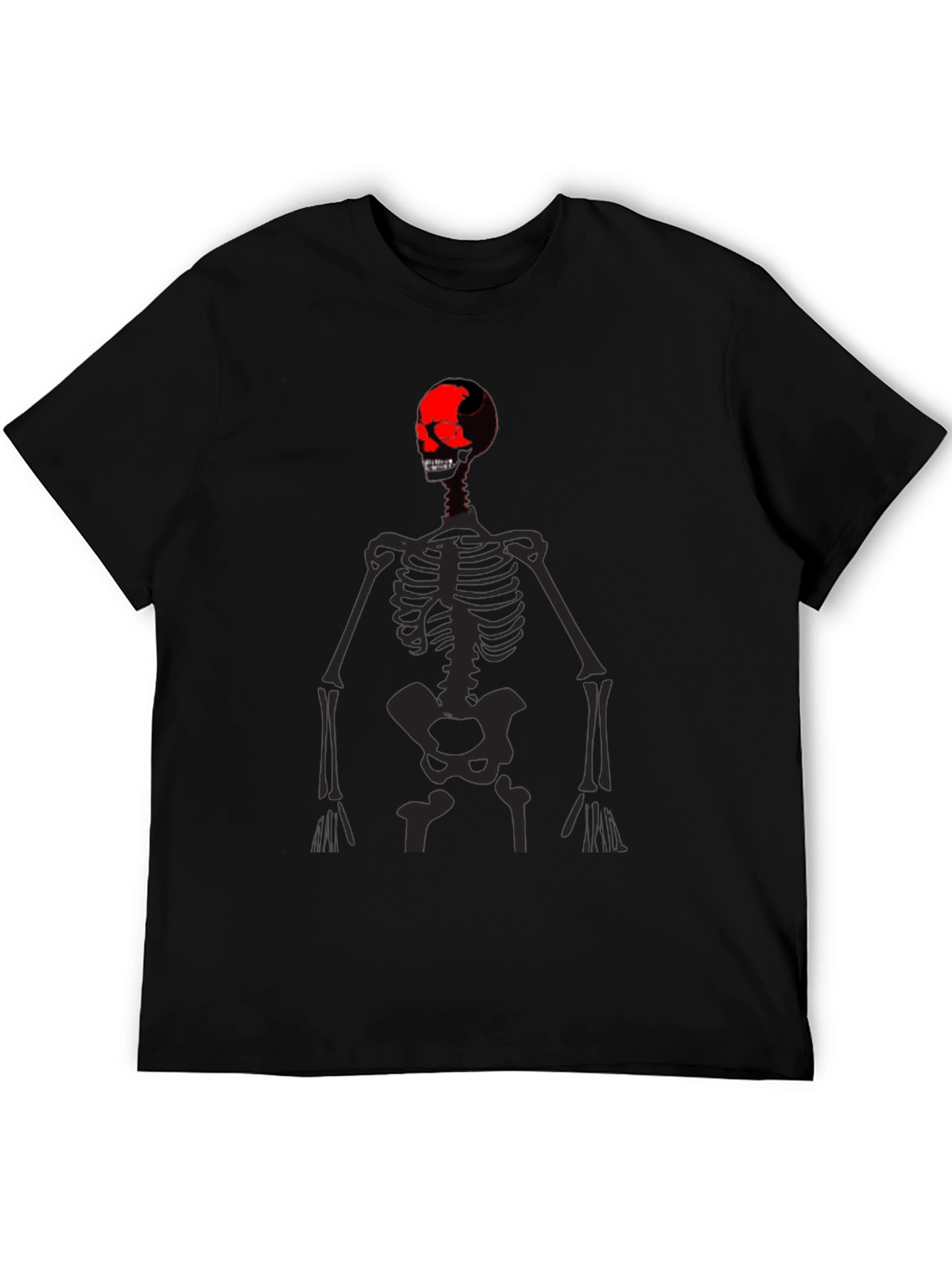 Skeleton Graphic Print Black T-Shirt