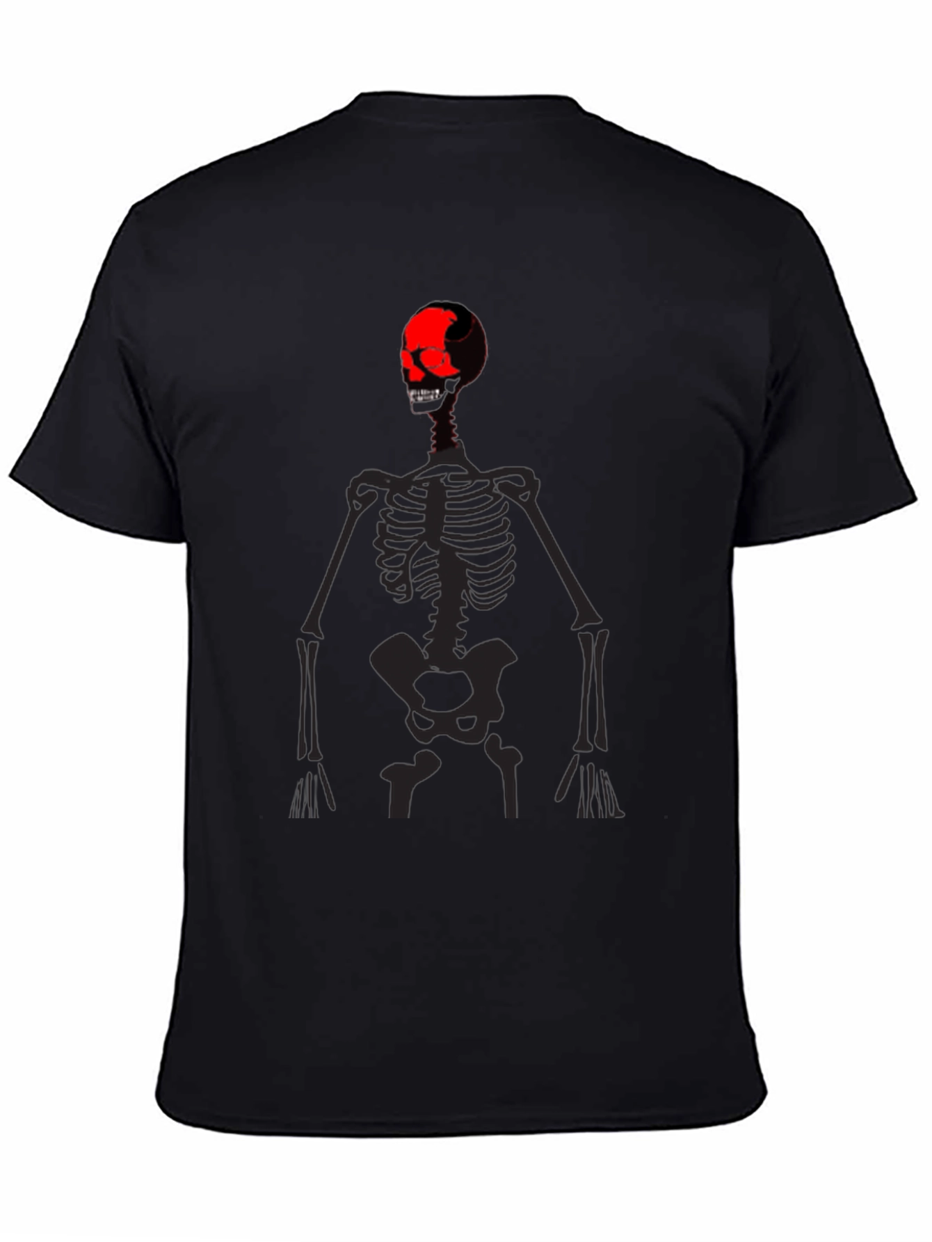Skeleton Graphic Print Black T-Shirt