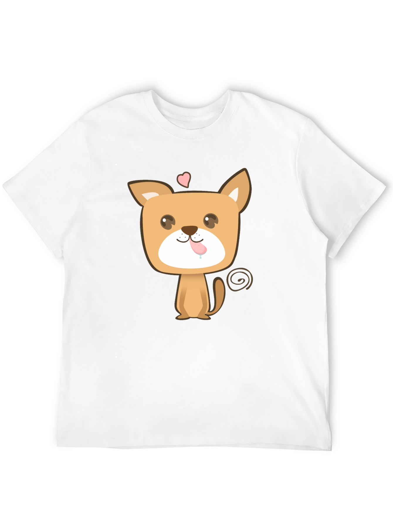 Cute Puppy Graphic Tee - Black Cotton Blend