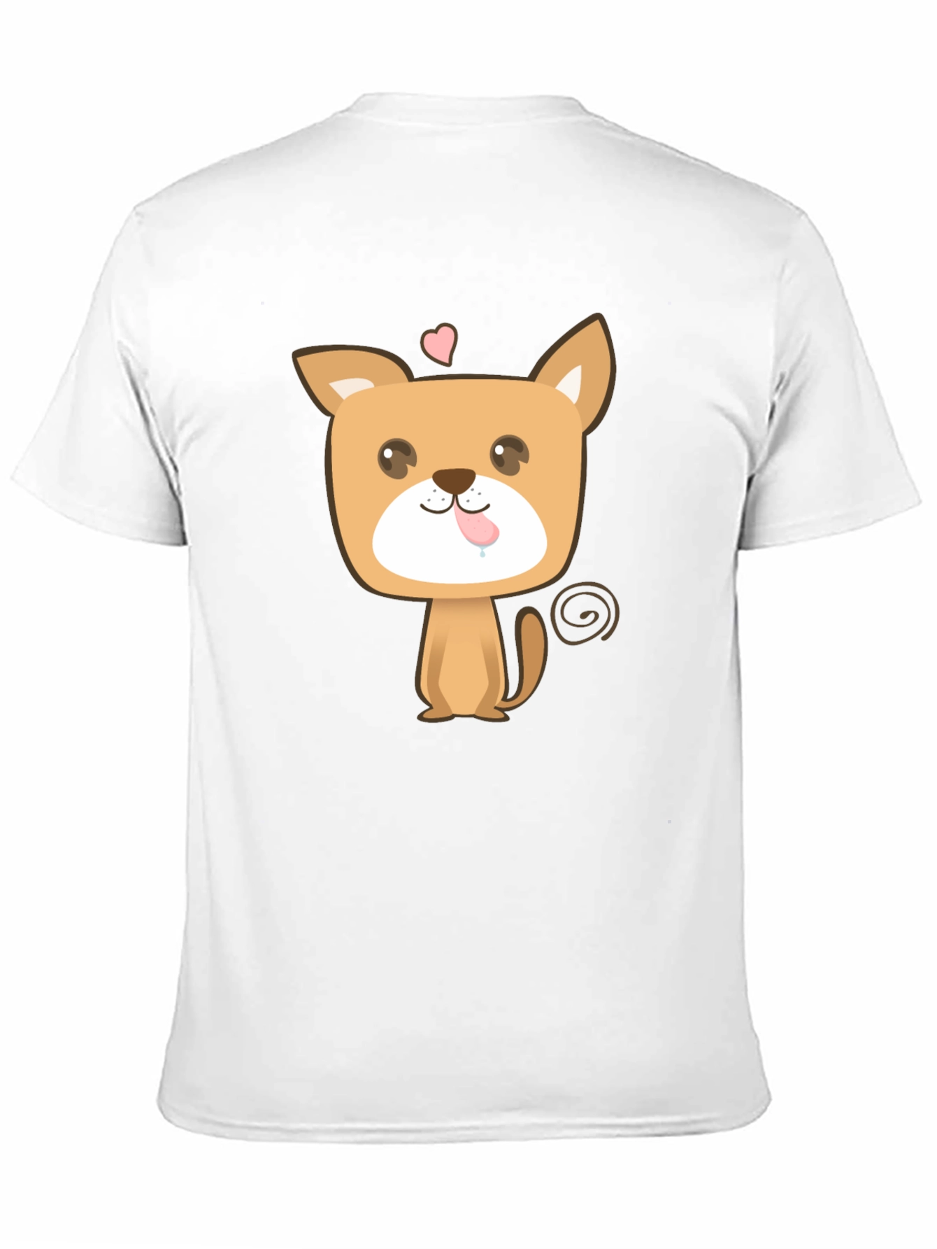 Cute Puppy Graphic Tee - Black Cotton Blend