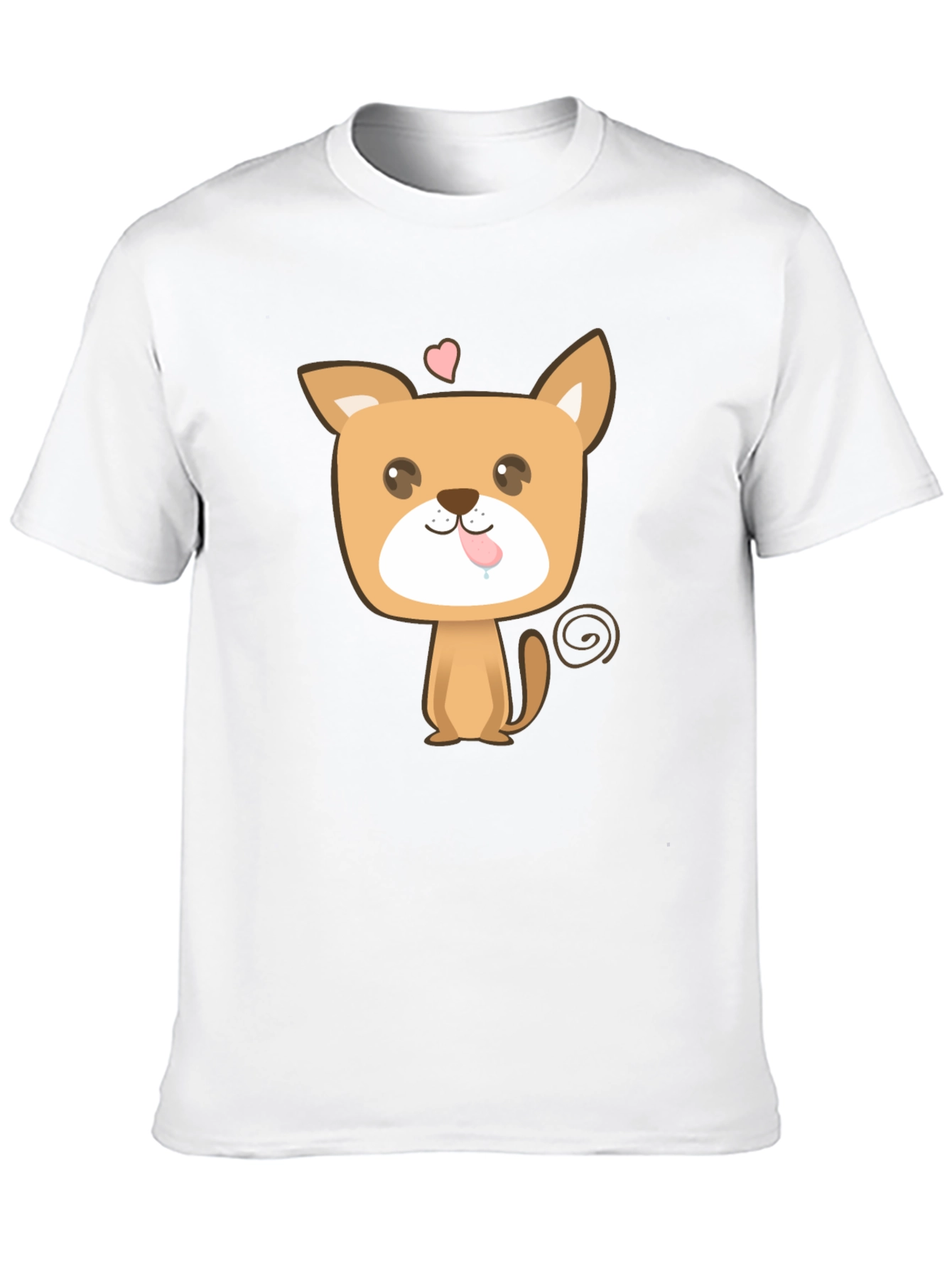 Cute Puppy Graphic Tee - Black Cotton Blend