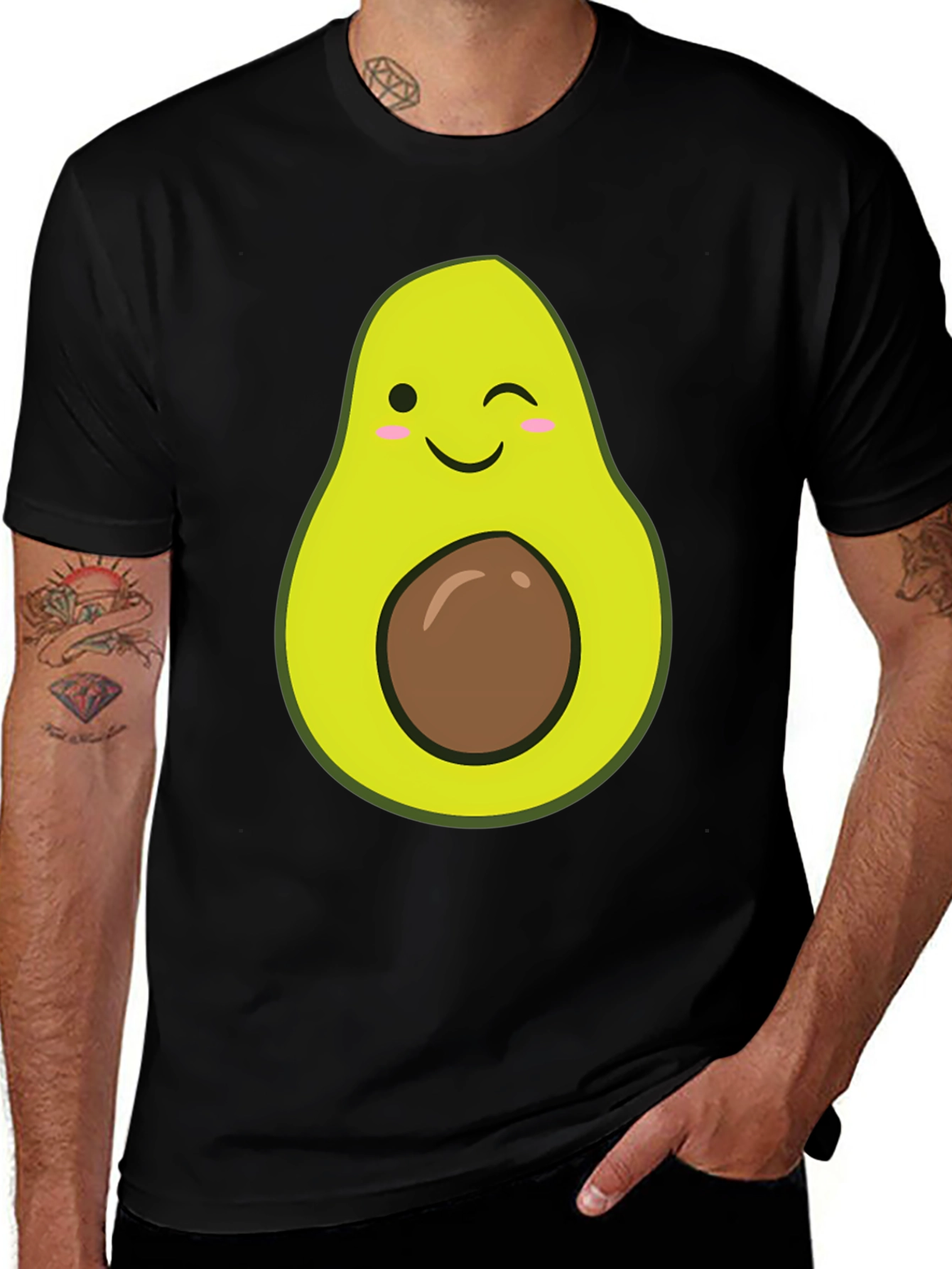 Avocado Graphic T-Shirt - Winking Fruit Tee