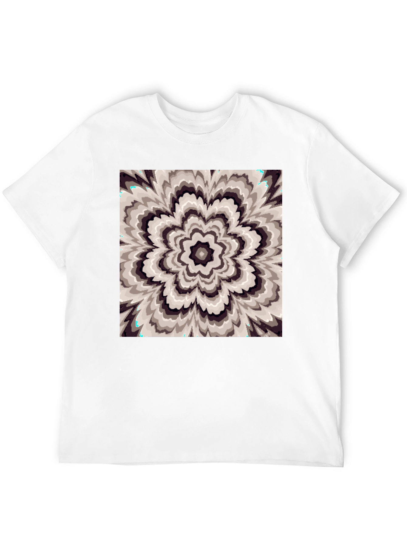 Abstract Floral Graphic Print T-Shirt - Black