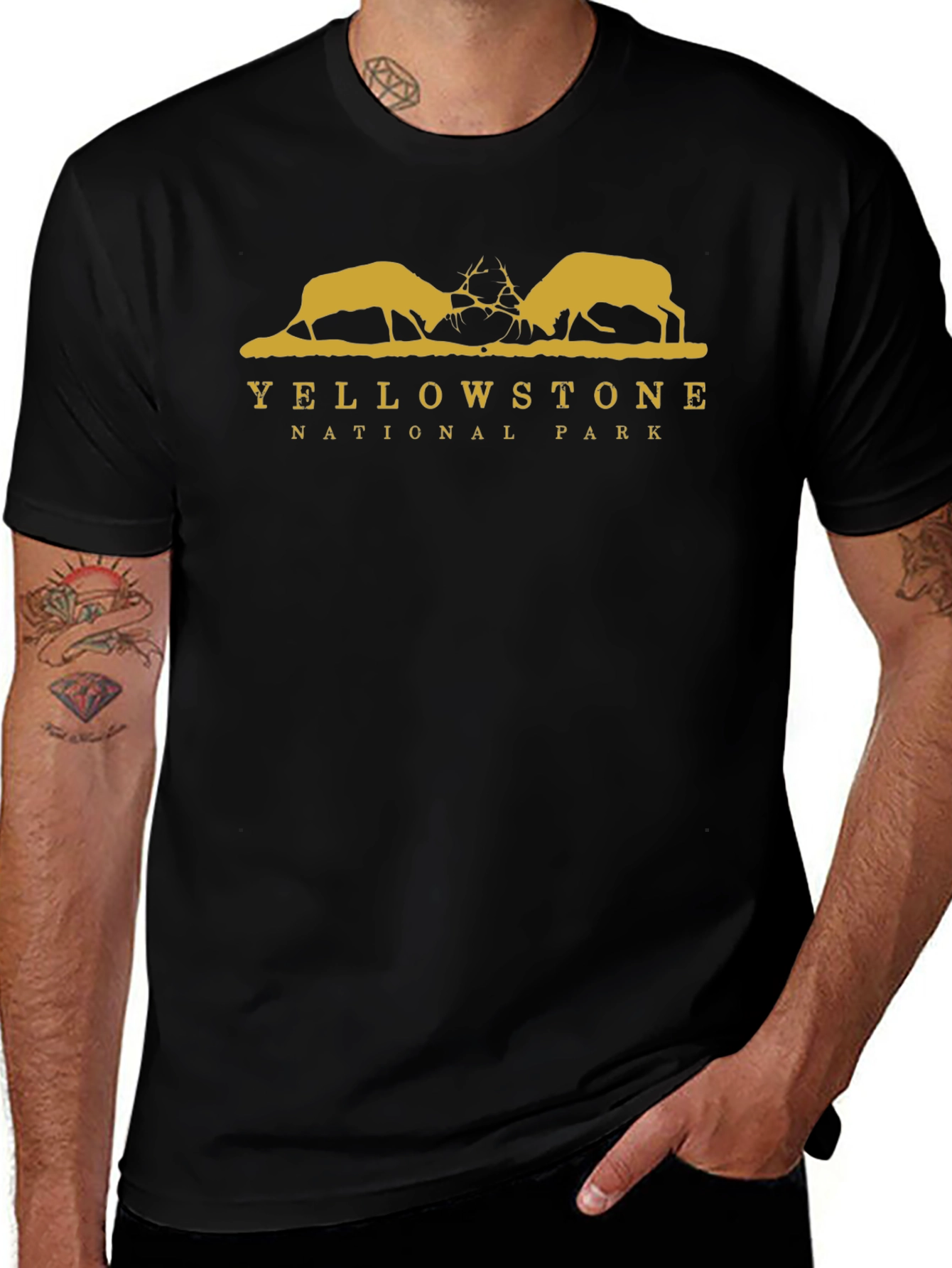 Yellowstone National Park Elk Graphic Tee