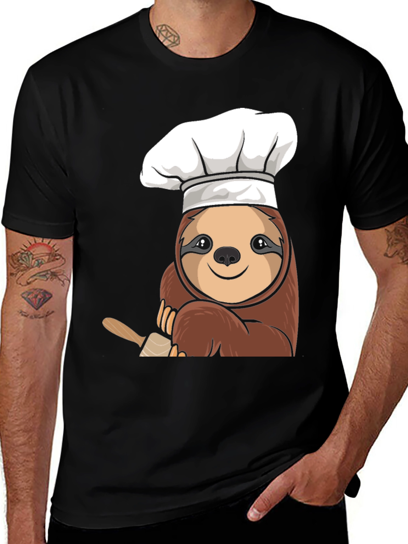Chef Sloth T-Shirt - Cute Culinary Design