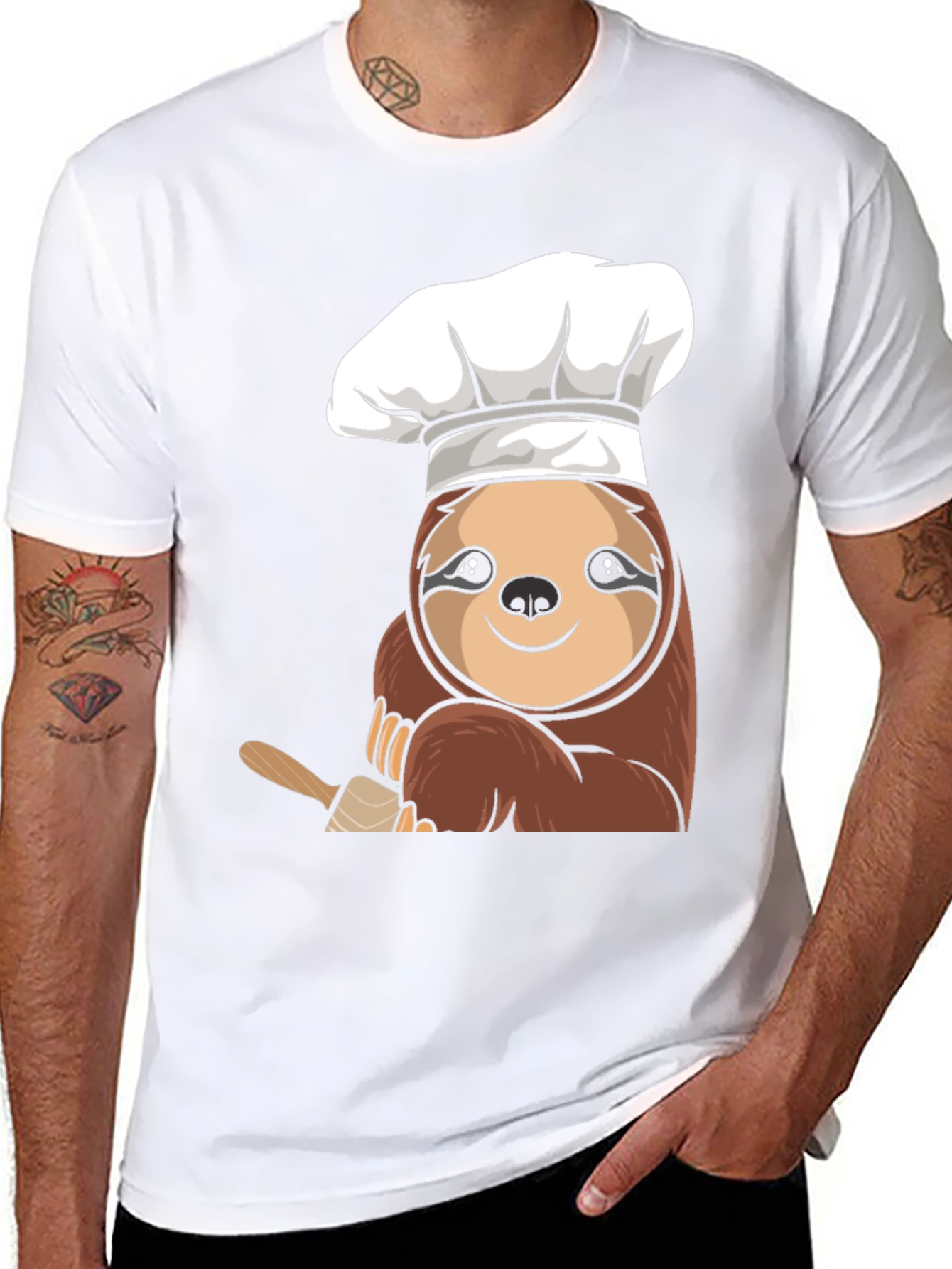 Chef Sloth T-Shirt - Cute Culinary Design