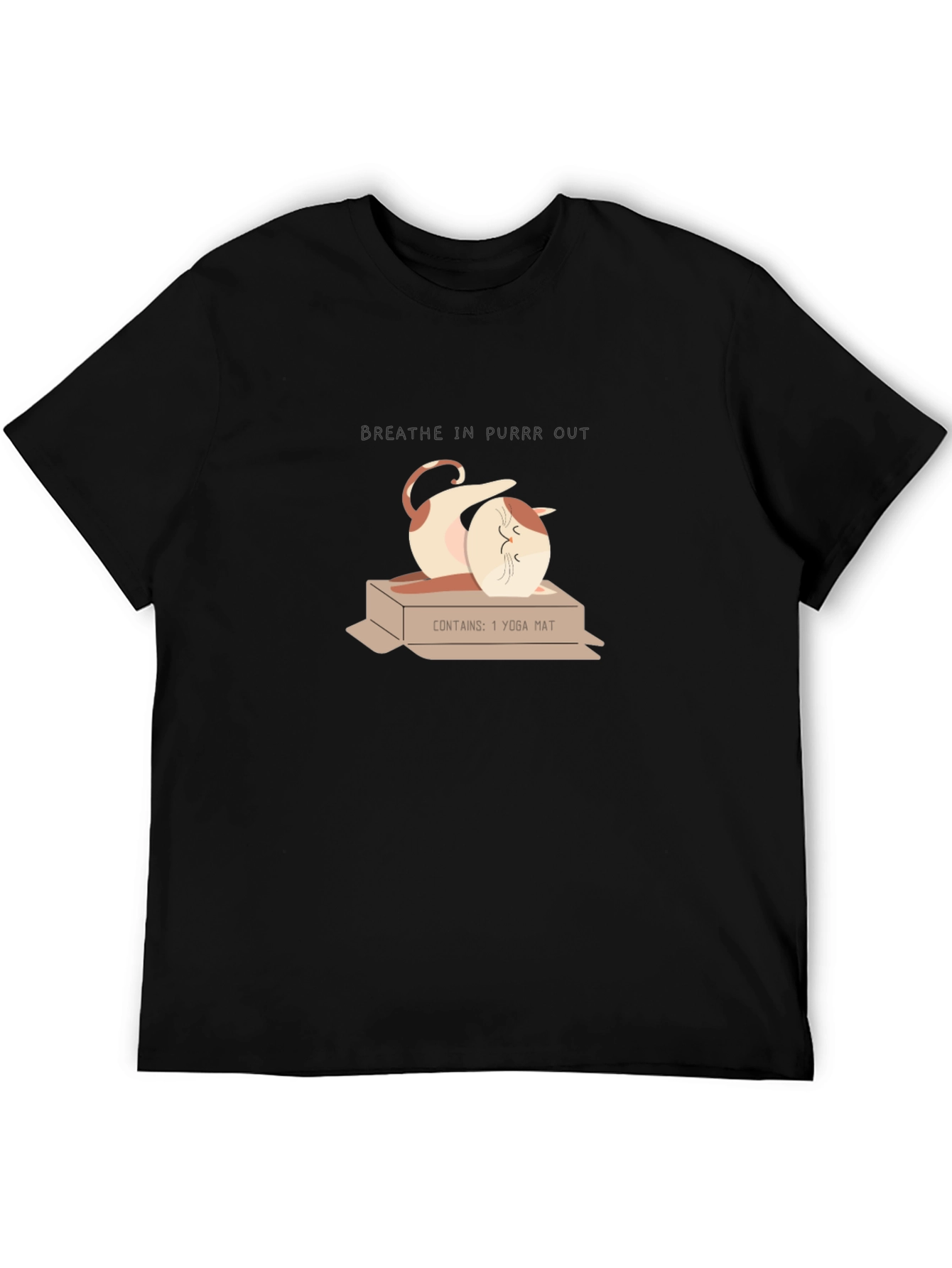 Yoga Cat T-Shirt - Breathe In Purrr Out
