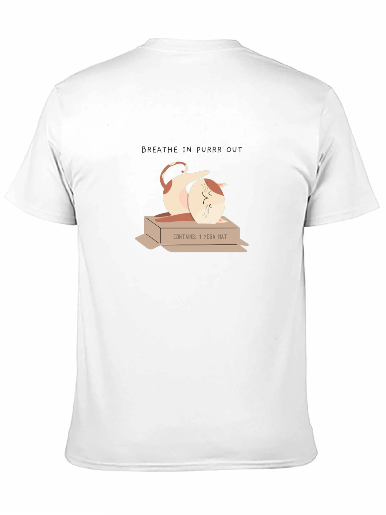 Yoga Cat T-Shirt - Breathe In Purrr Out