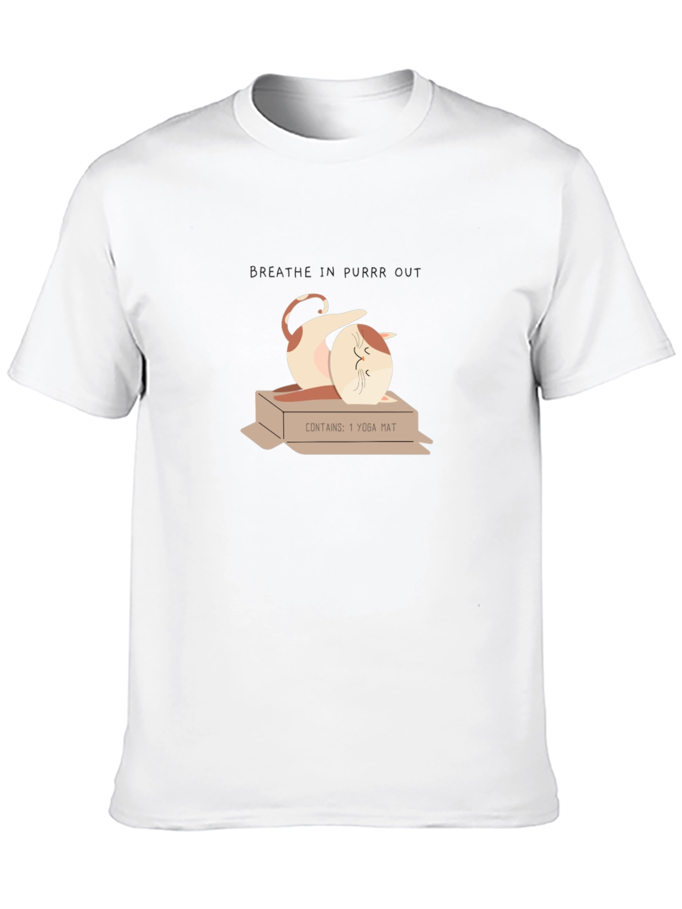 Yoga Cat T-Shirt - Breathe In Purrr Out