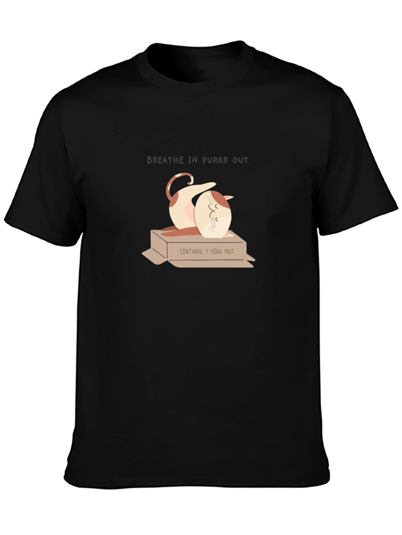 Yoga Cat T-Shirt - Breathe In Purrr Out