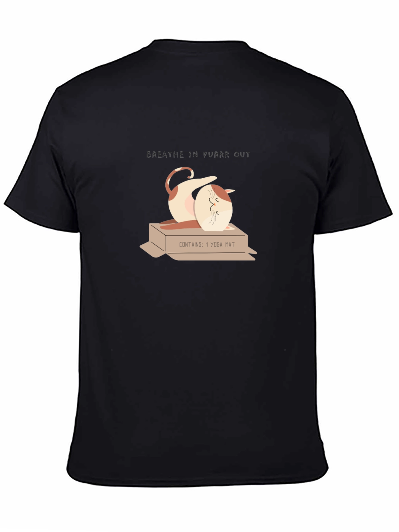 Yoga Cat T-Shirt - Breathe In Purrr Out