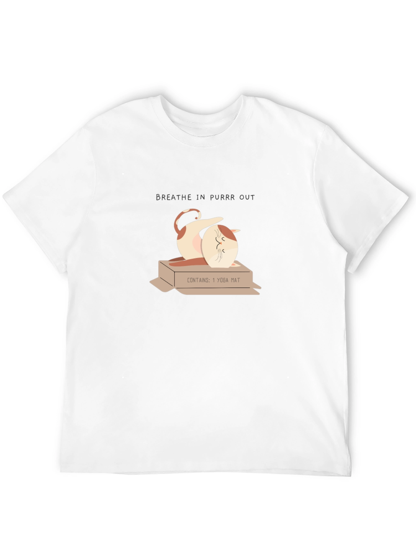 Yoga Cat T-Shirt - Breathe In Purrr Out