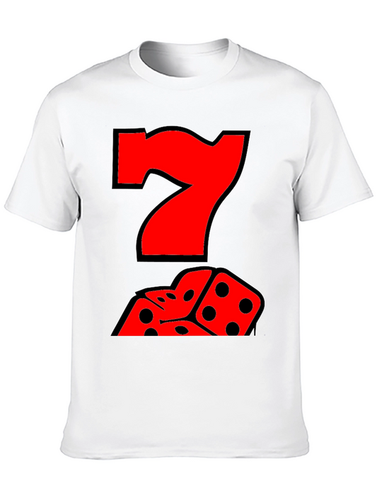 Lucky Number 7 Dice Graphic T-Shirt