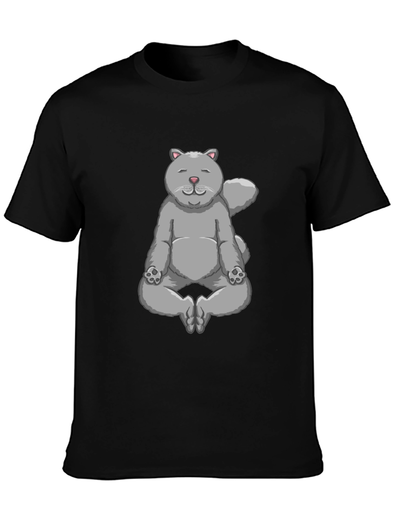 Meditating Cat Graphic T-Shirt - Zen Kitten