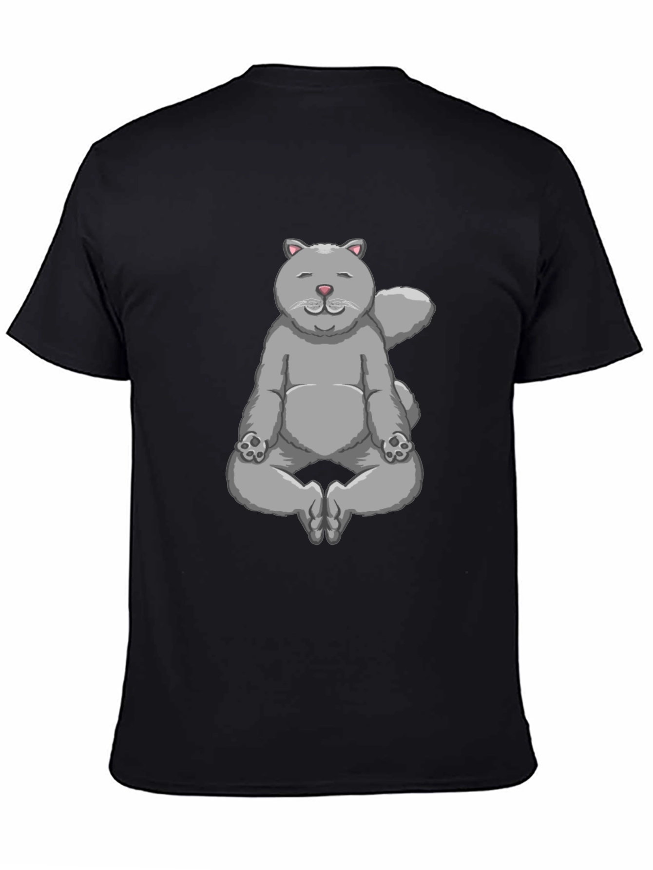 Meditating Cat Graphic T-Shirt - Zen Kitten
