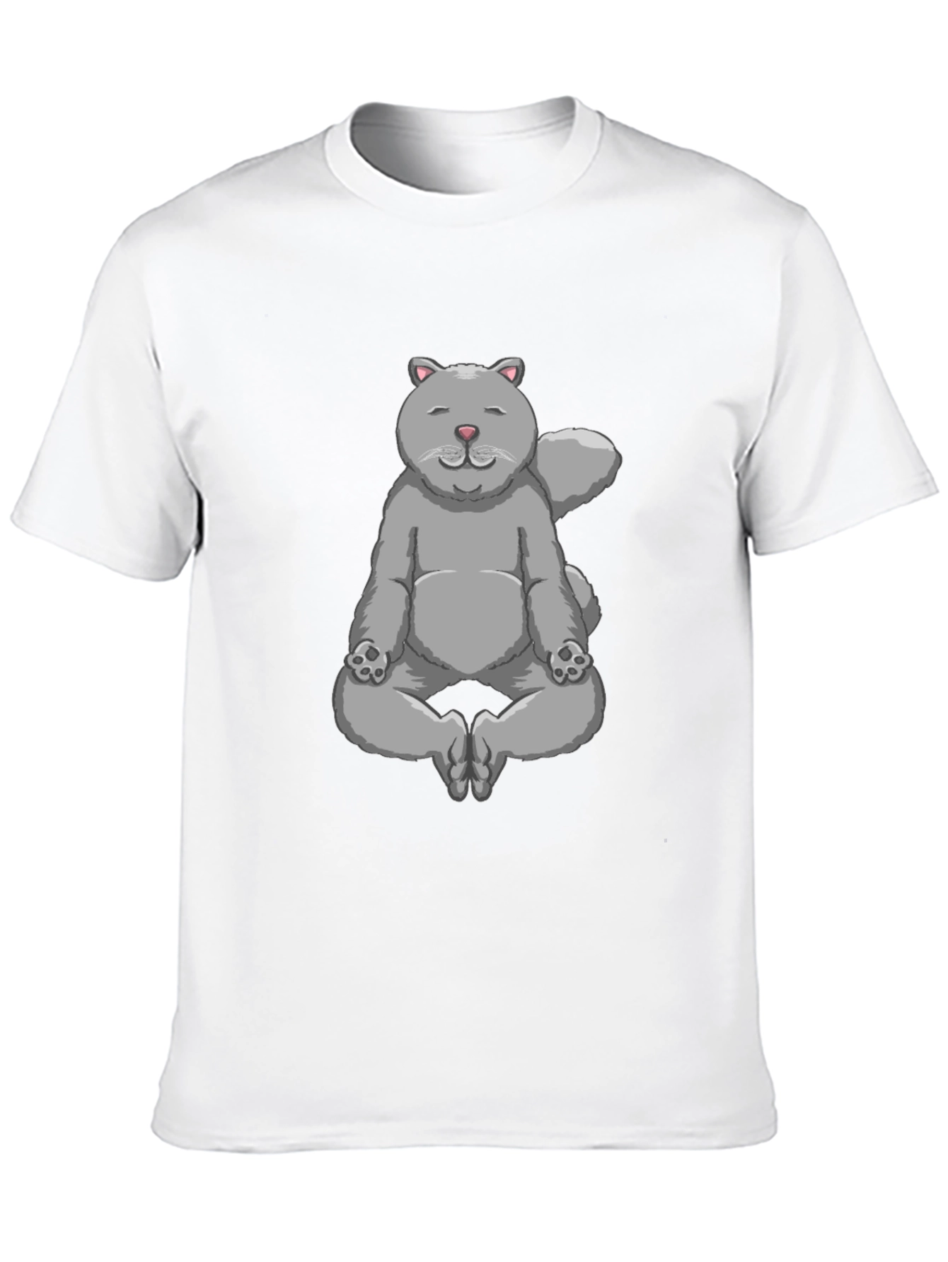 Meditating Cat Graphic T-Shirt - Zen Kitten