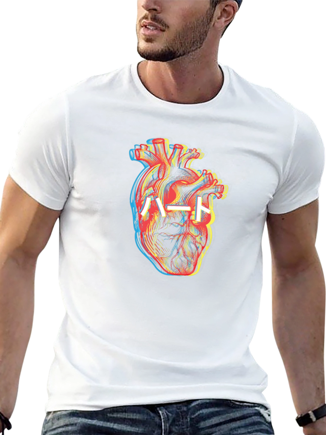 Anatomical Heart T-Shirt - Japanese Text