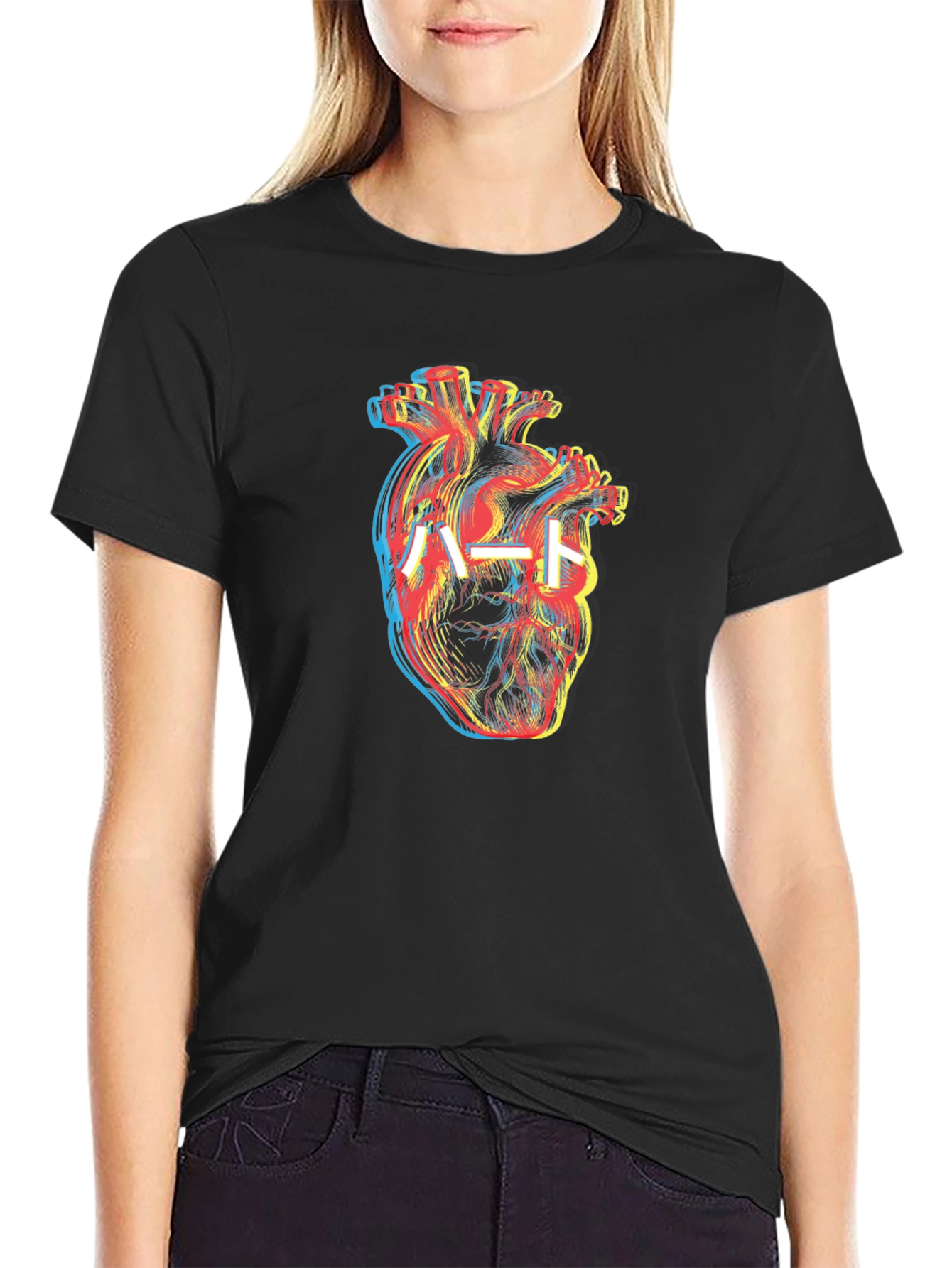 Anatomical Heart T-Shirt - Japanese Text