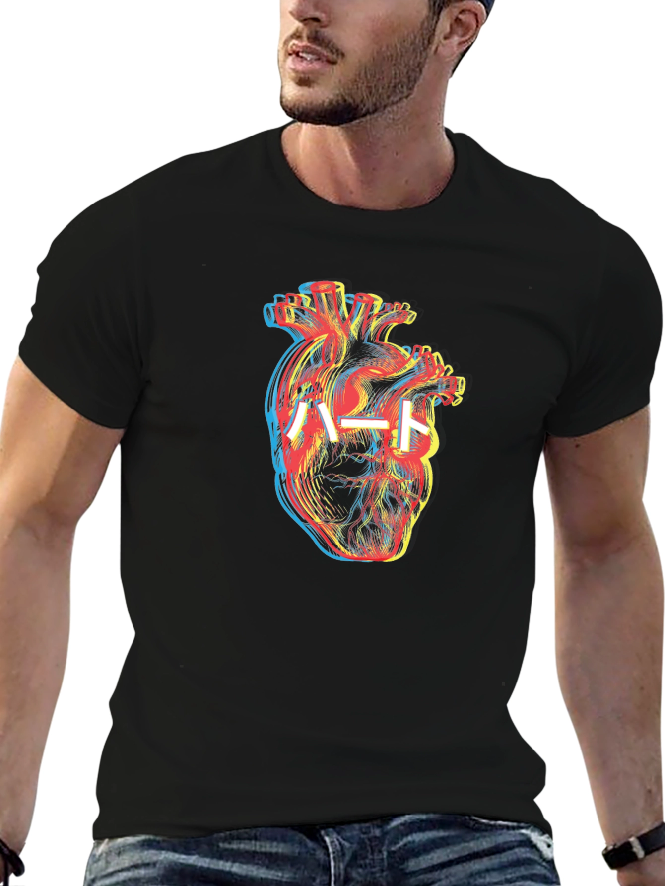 Anatomical Heart T-Shirt - Japanese Text