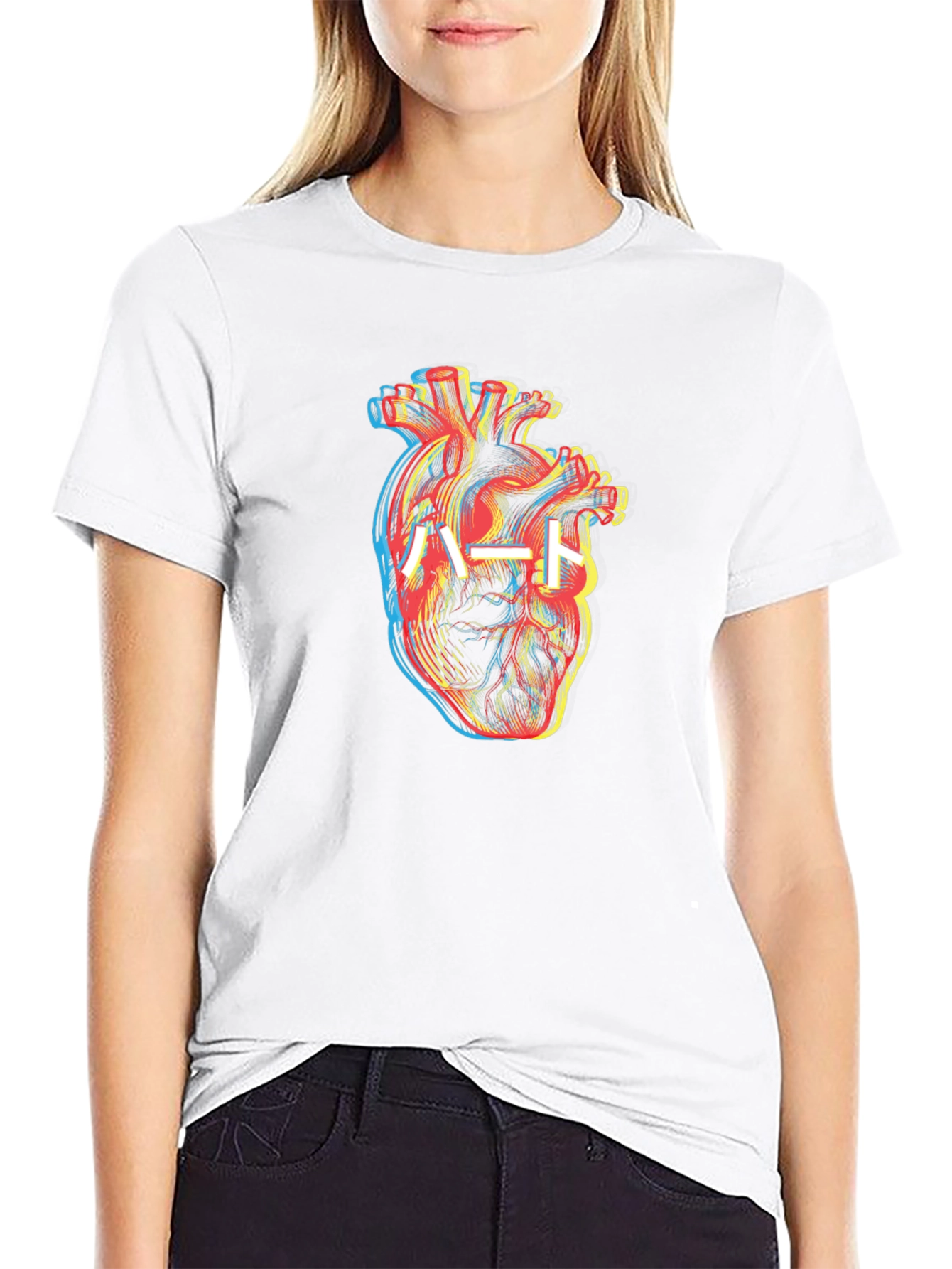 Anatomical Heart T-Shirt - Japanese Text