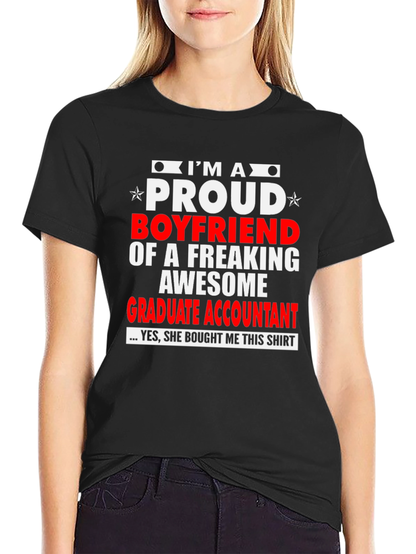 Proud Boyfriend Graphic Tee - Graduate Accountant