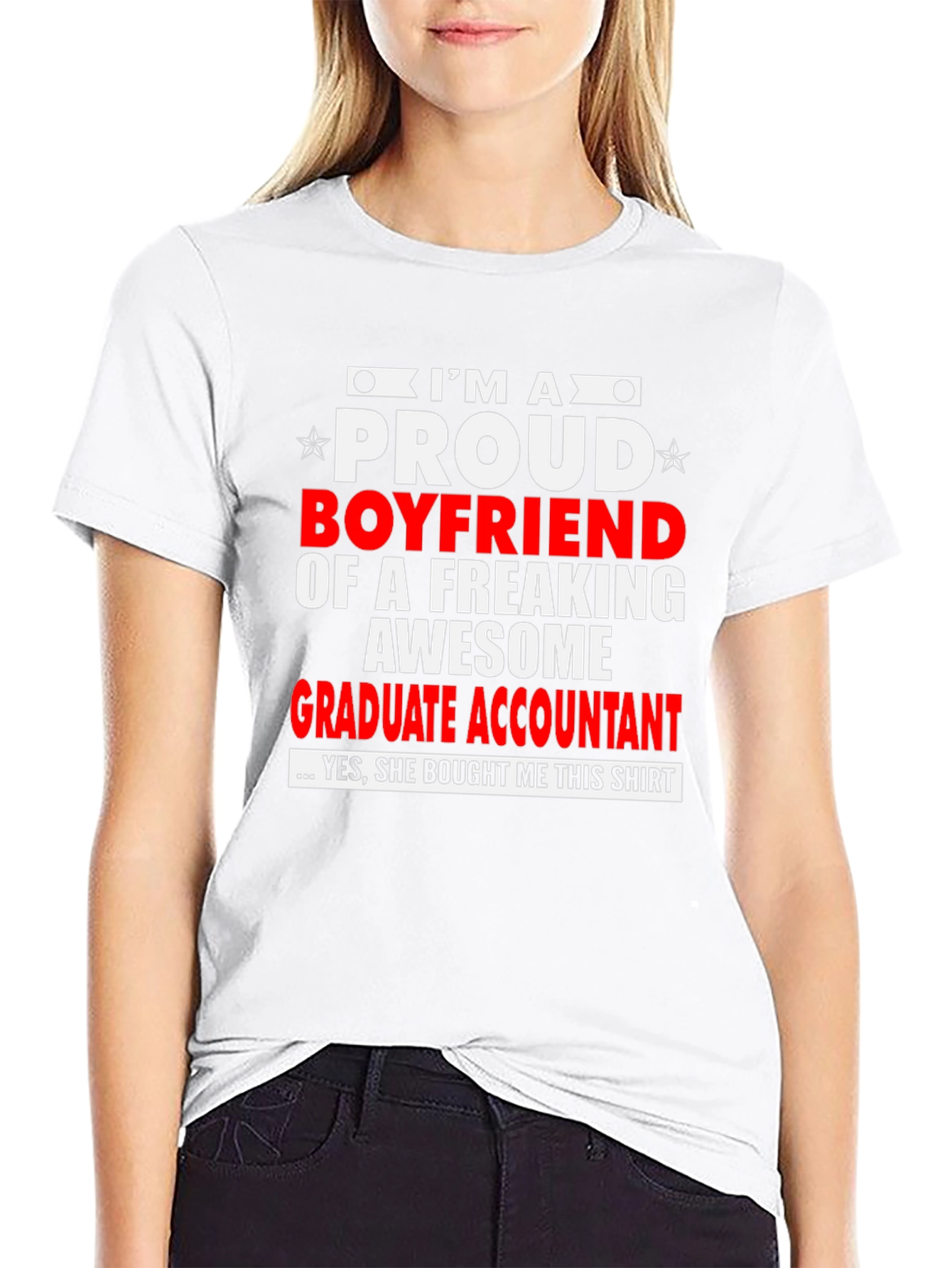 Proud Boyfriend Graphic Tee - Graduate Accountant