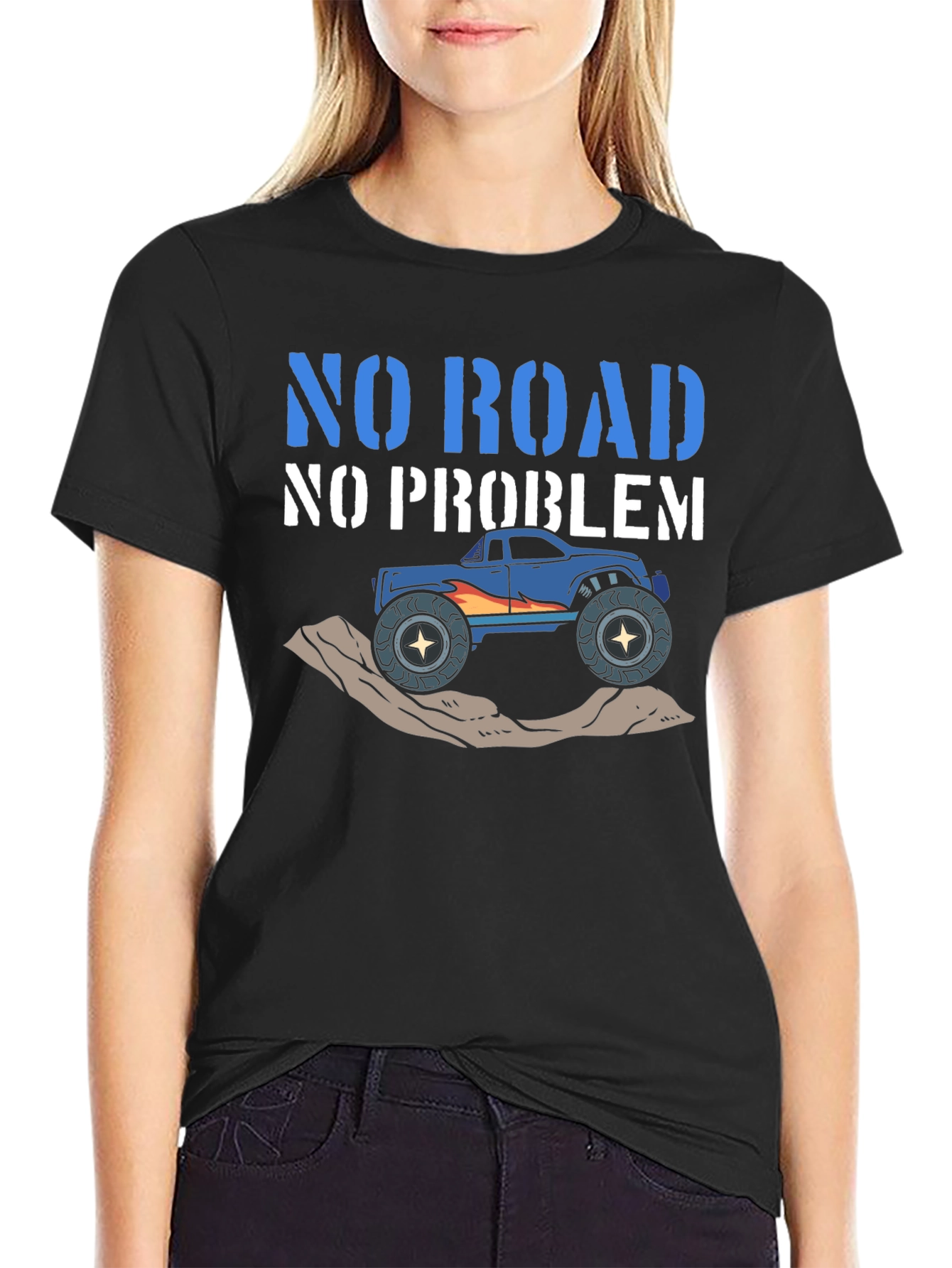 No Road No Problem T-Shirt - Off-Road Monster Truck