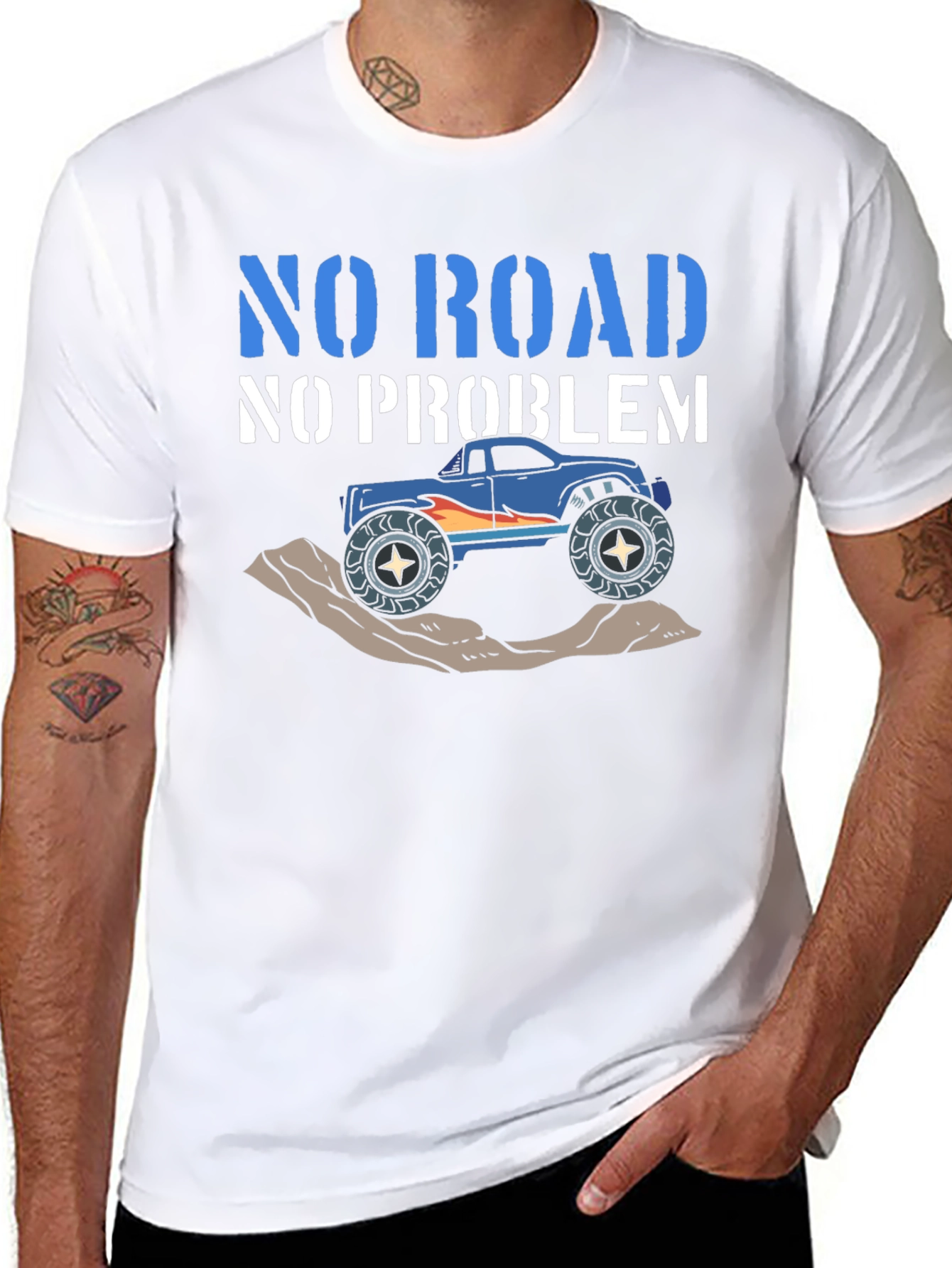 No Road No Problem T-Shirt - Off-Road Monster Truck