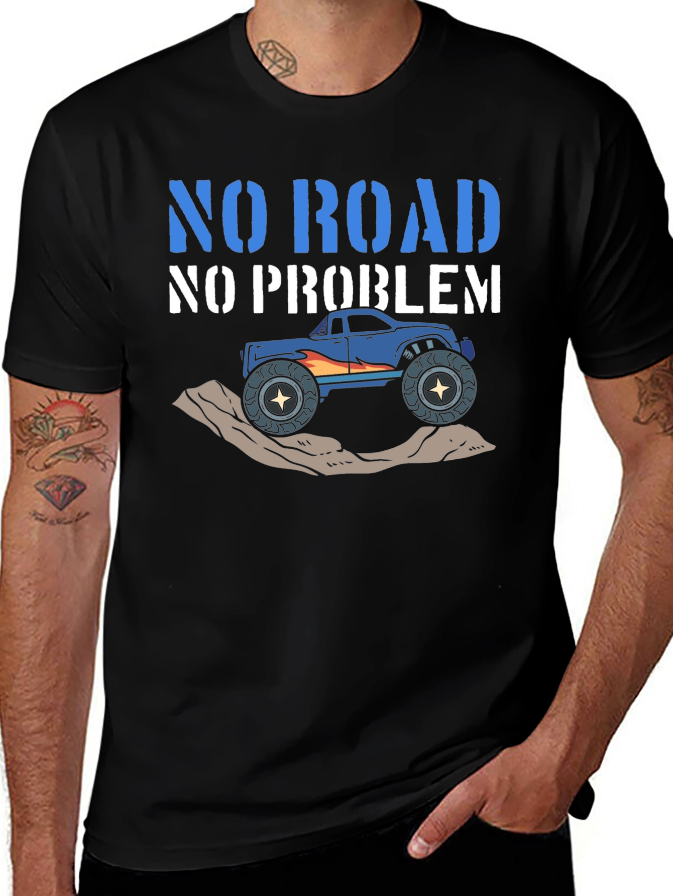 No Road No Problem T-Shirt - Off-Road Monster Truck