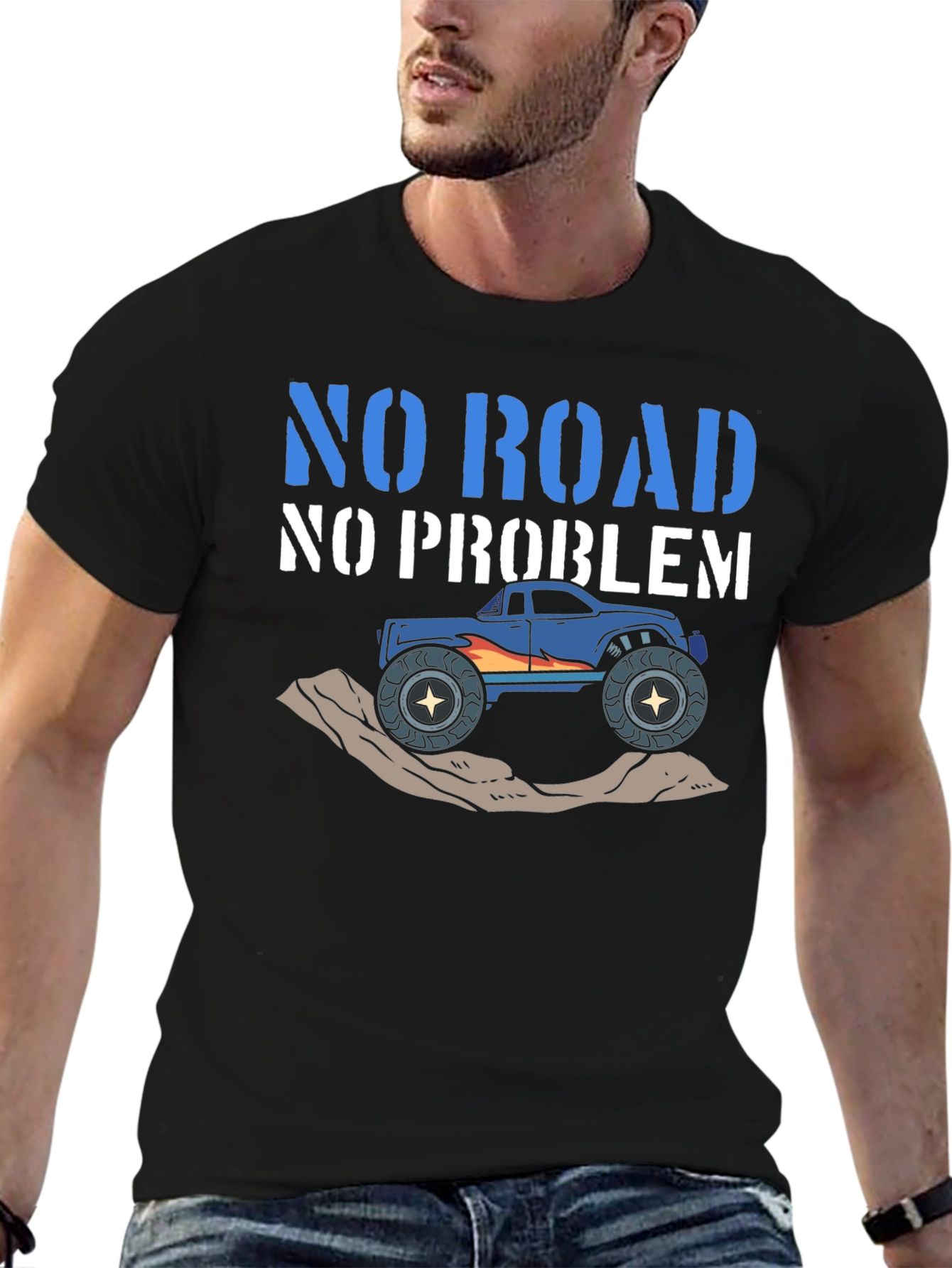 No Road No Problem T-Shirt - Off-Road Monster Truck