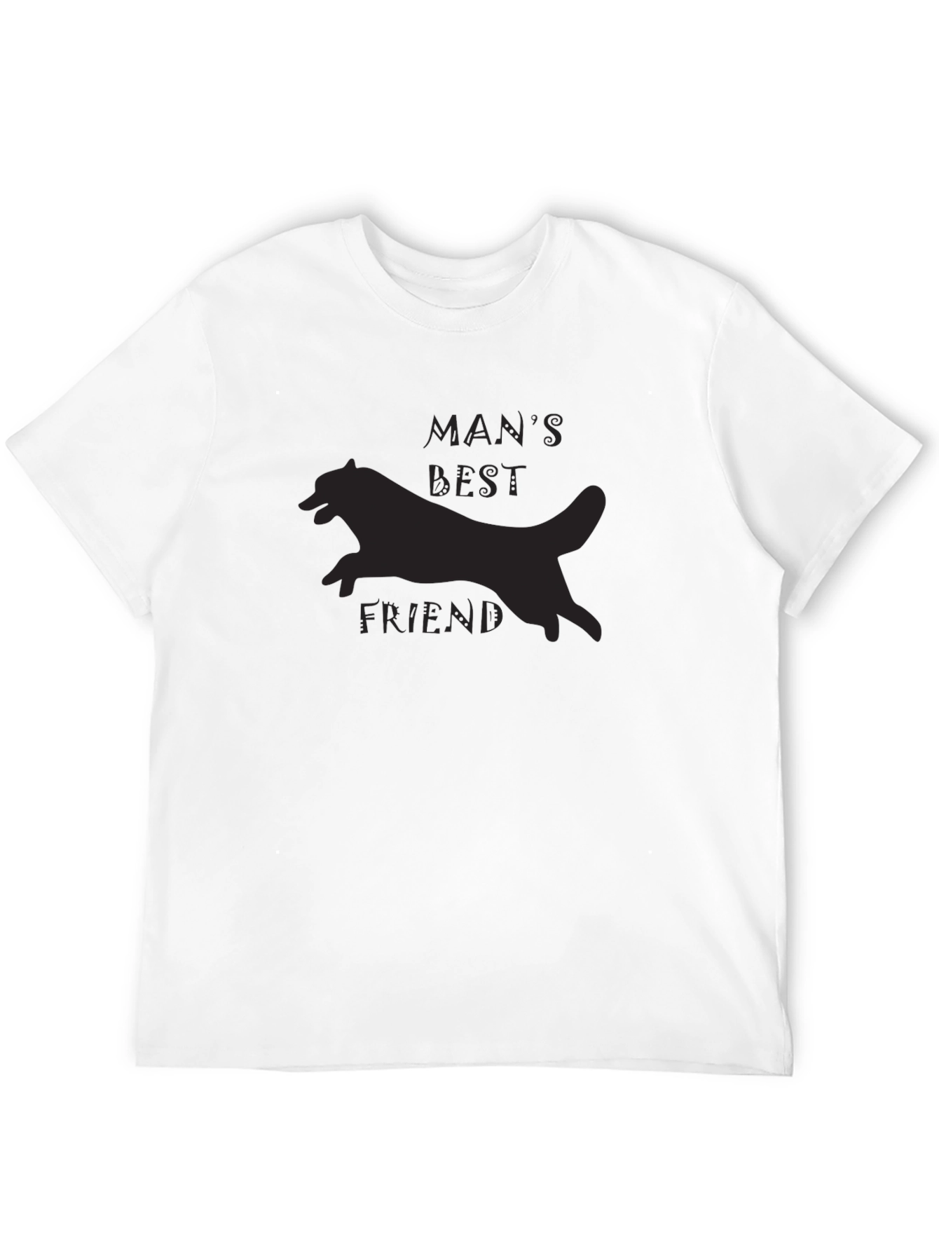 Mans Best Friend Graphic Tee - Black