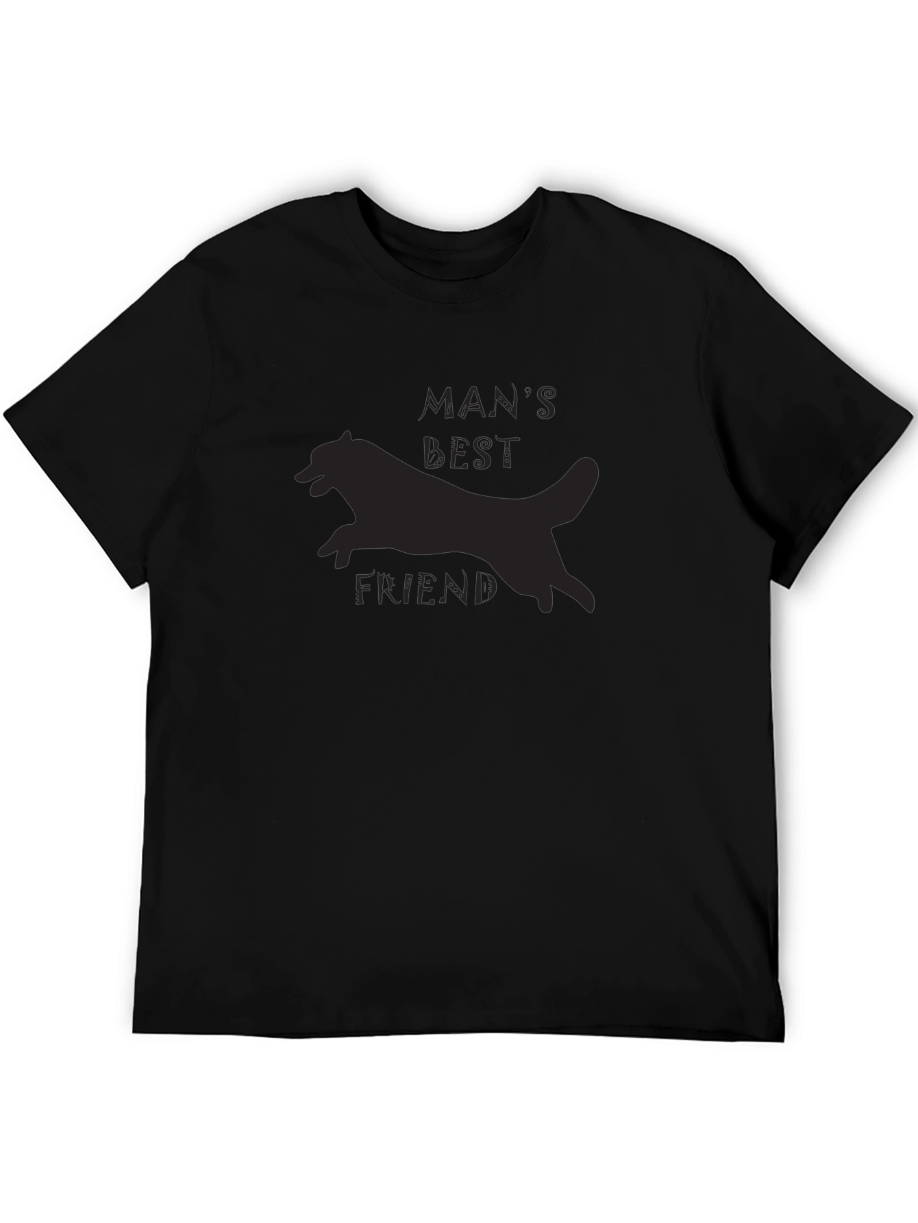 Mans Best Friend Graphic Tee - Black