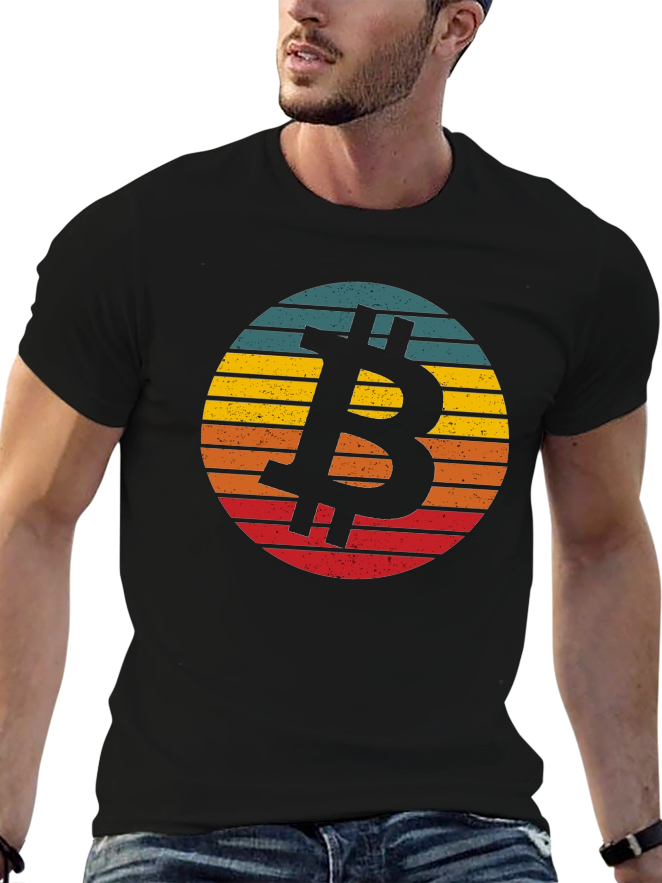 Bitcoin Sunset Graphic Tee - Crypto HODL Shirt