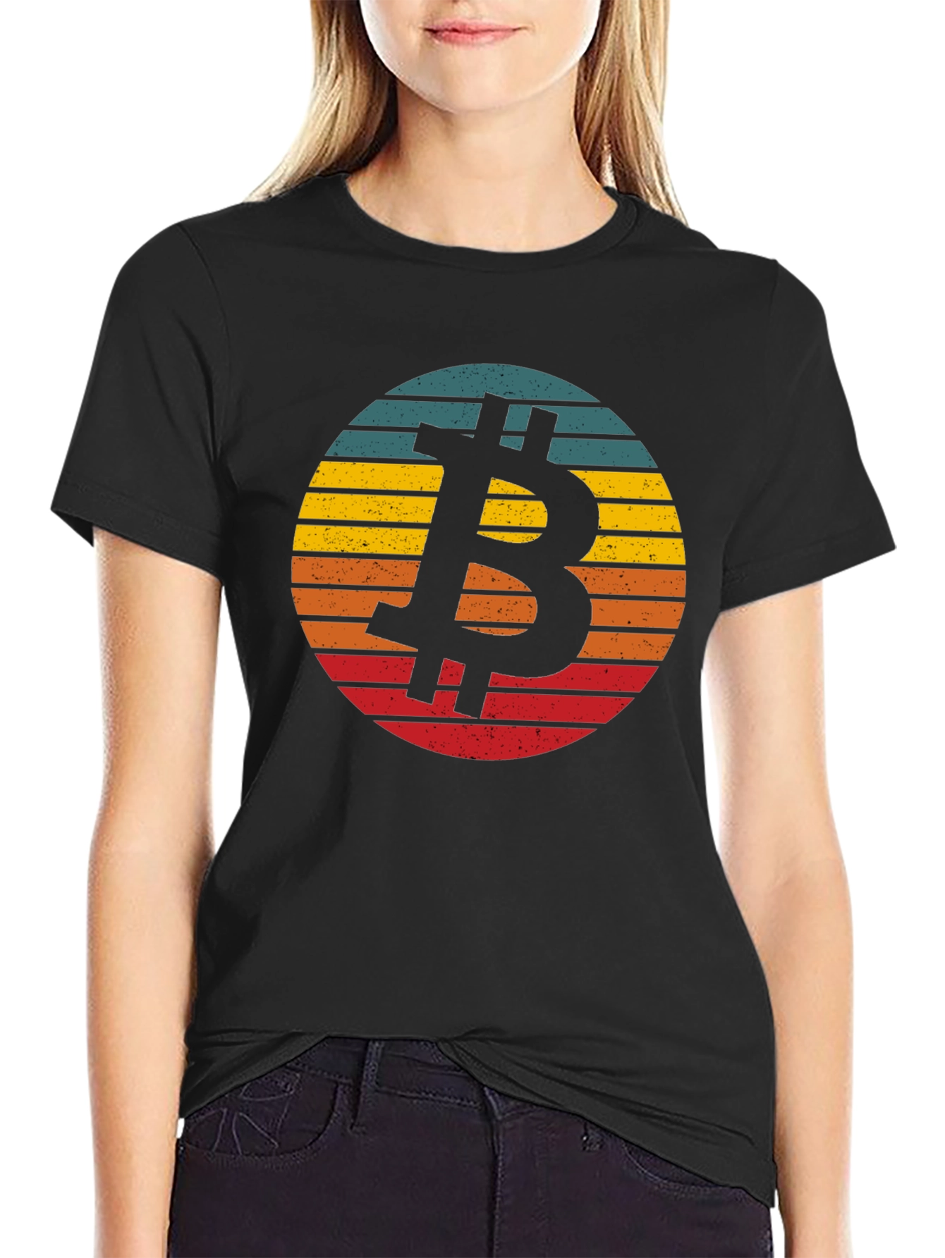 Bitcoin Sunset Graphic Tee - Crypto HODL Shirt