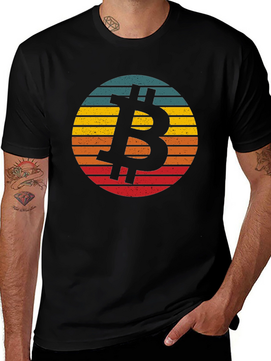 Bitcoin Sunset Graphic Tee - Crypto HODL Shirt
