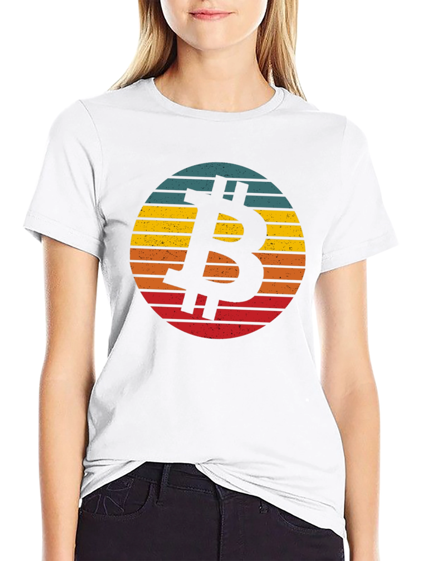 Bitcoin Sunset Graphic Tee - Crypto HODL Shirt