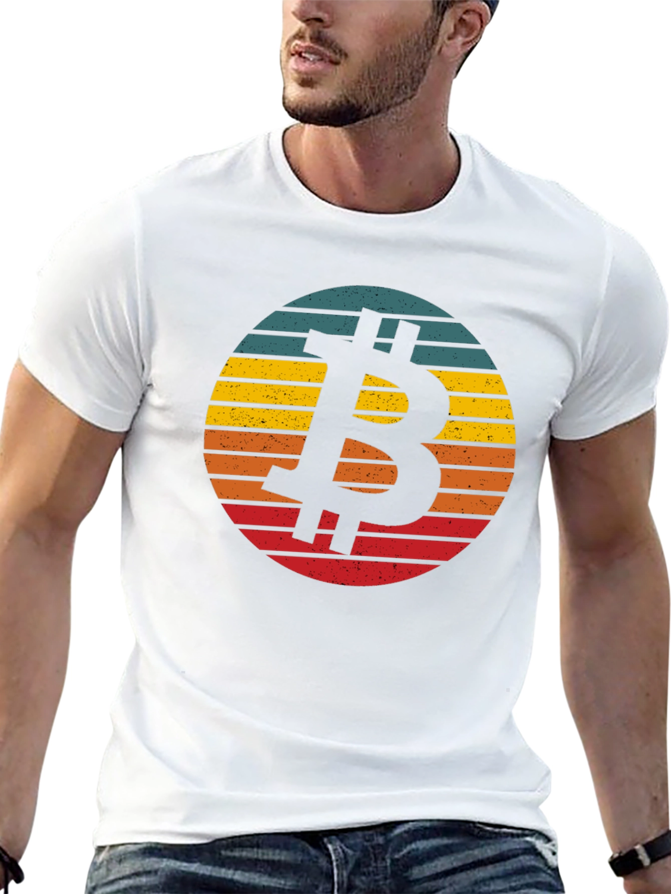 Bitcoin Sunset Graphic Tee - Crypto HODL Shirt