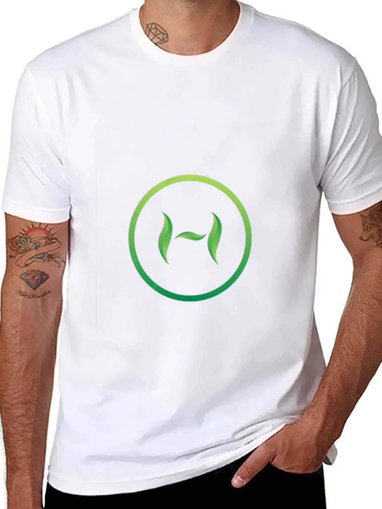 Eco-Friendly H Logo Black T-Shirt