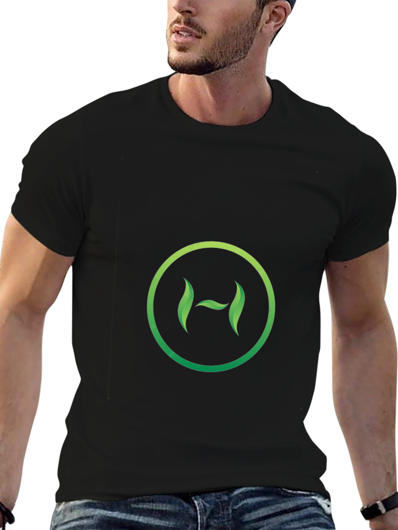 Eco-Friendly H Logo Black T-Shirt