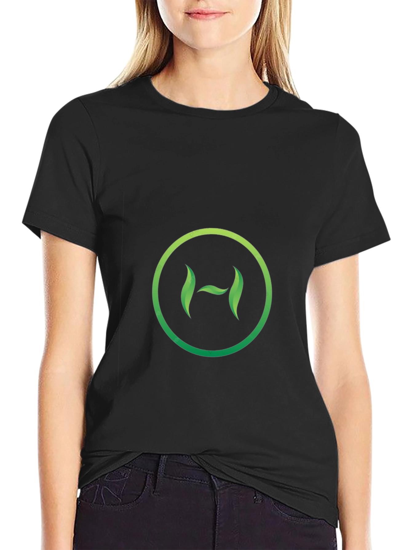 Eco-Friendly H Logo Black T-Shirt