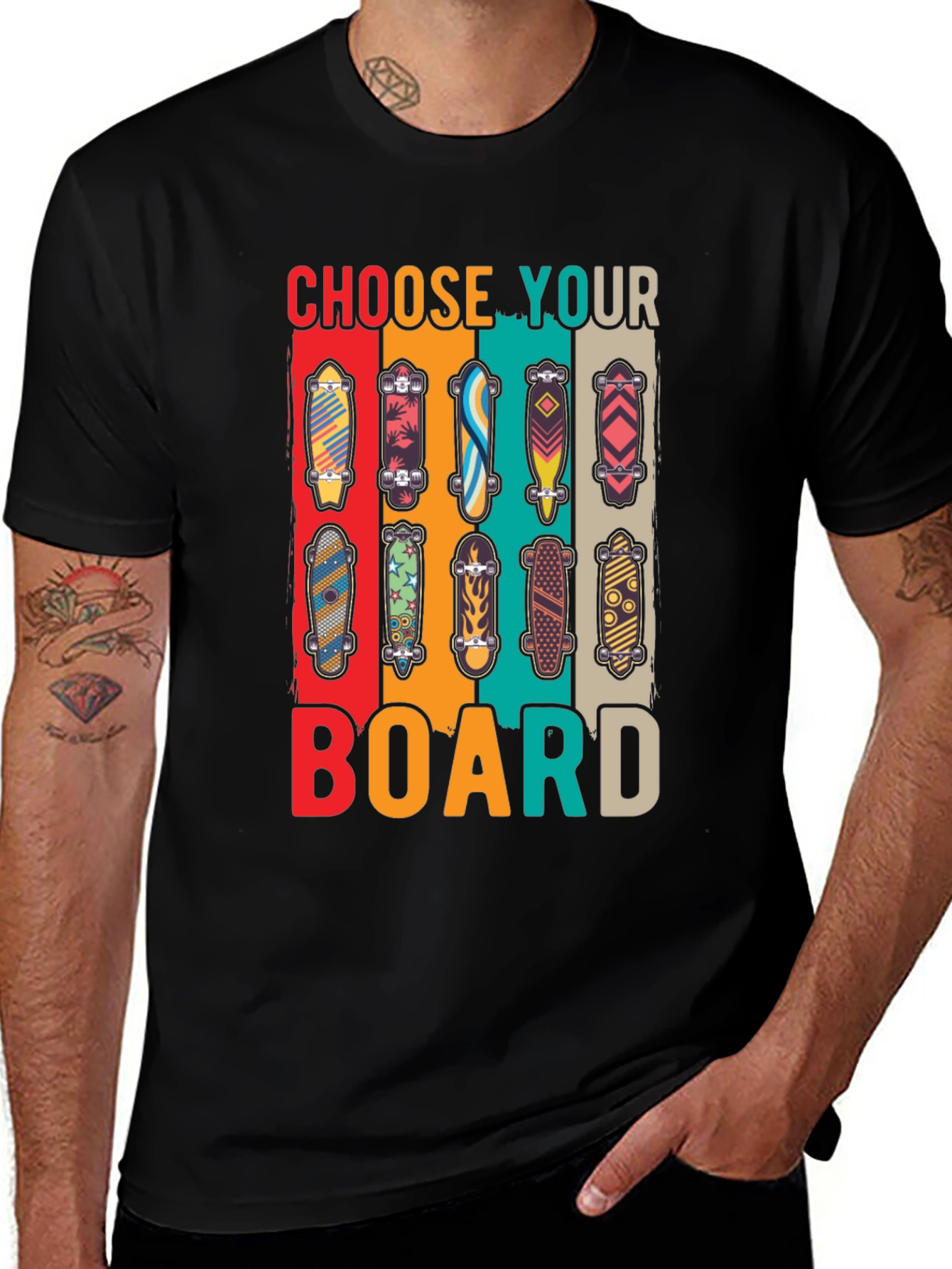 Choose Your Board T-Shirt - Skateboard Lover Tee