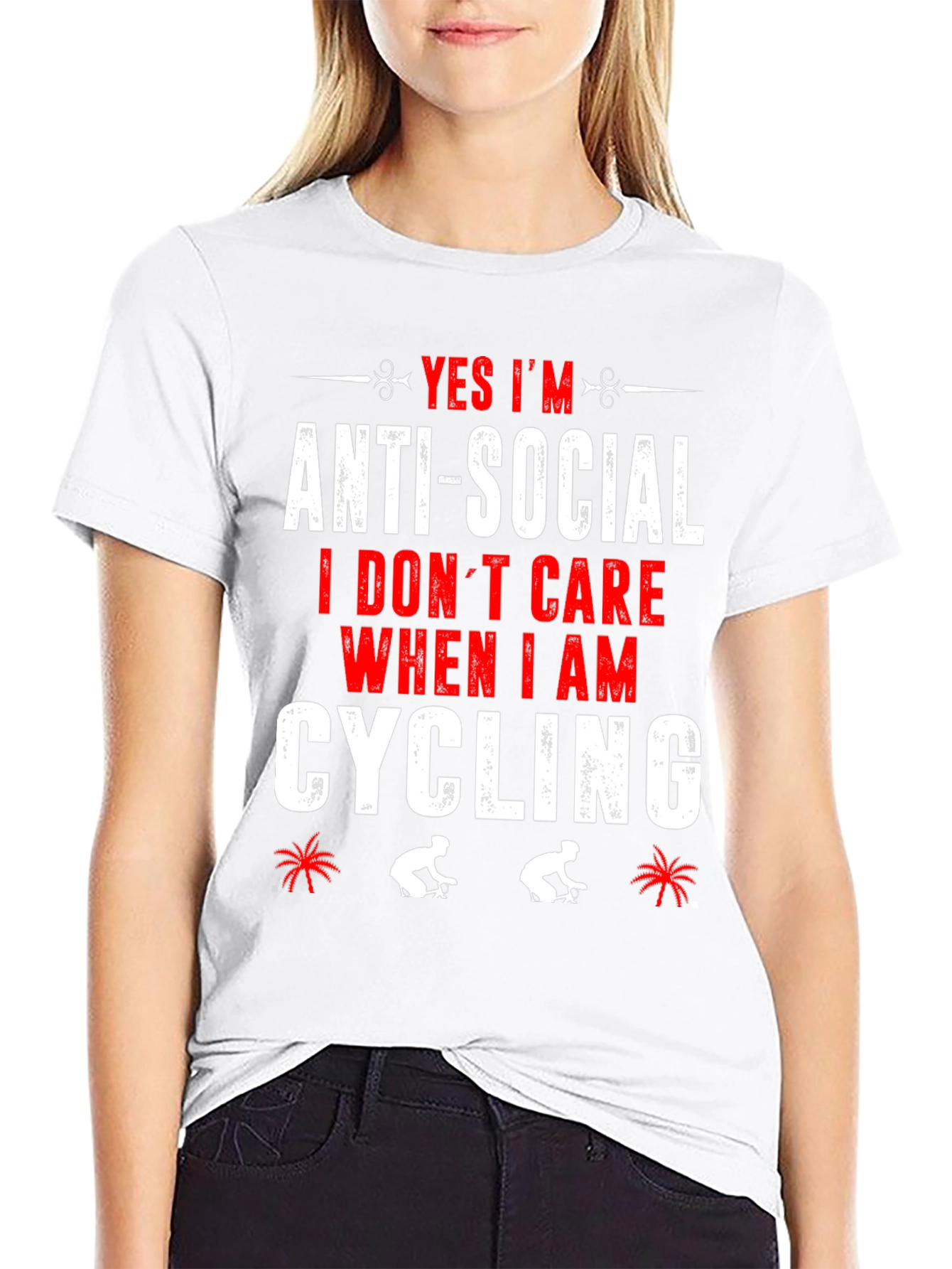 Yes Im Anti-Social Cycling T-Shirt