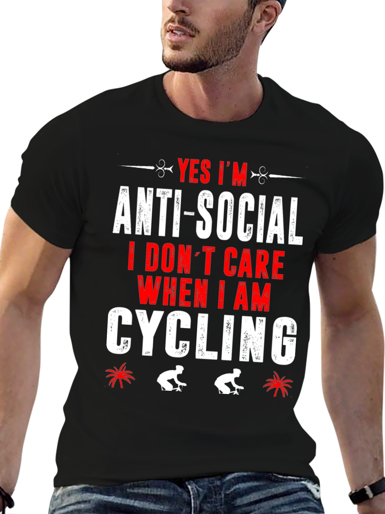 Yes Im Anti-Social Cycling T-Shirt
