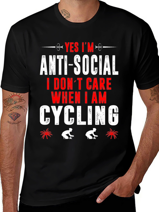 Yes Im Anti-Social Cycling T-Shirt