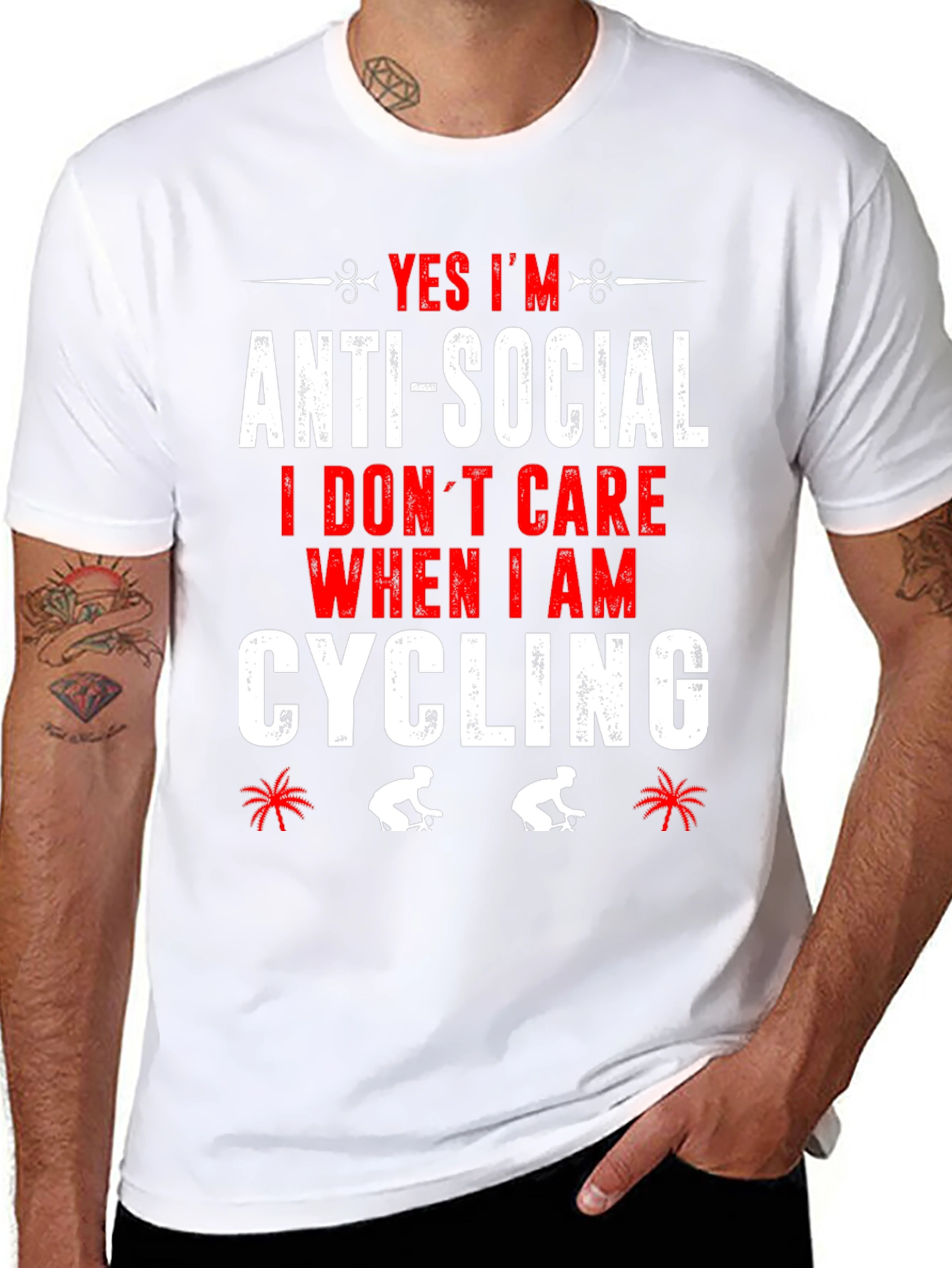 Yes Im Anti-Social Cycling T-Shirt