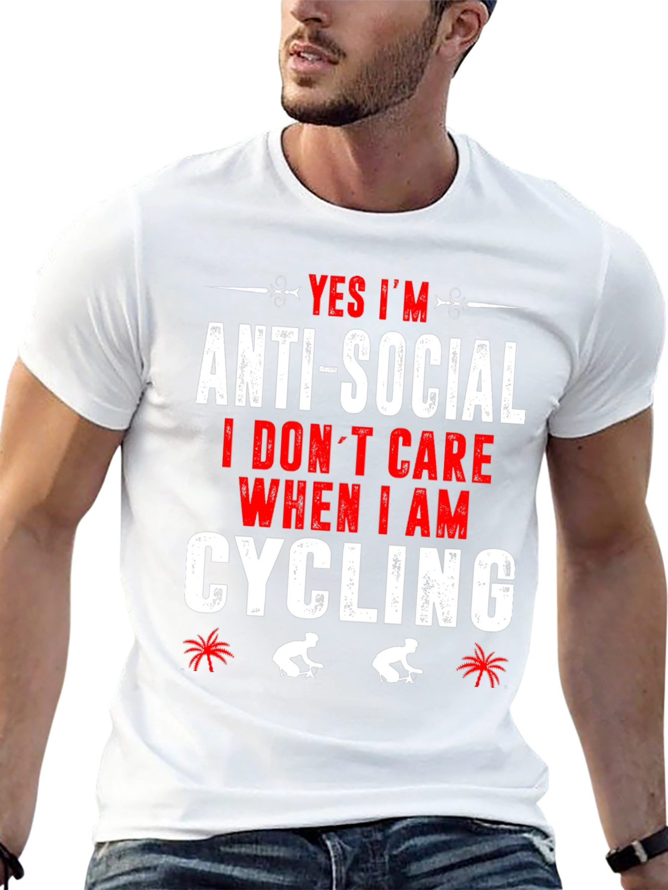 Yes Im Anti-Social Cycling T-Shirt