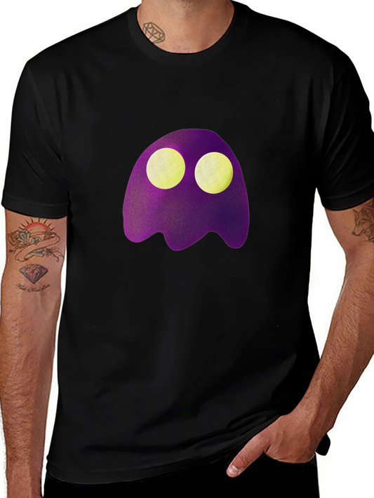 Purple Ghost Graphic Tee - Spooky Fun!