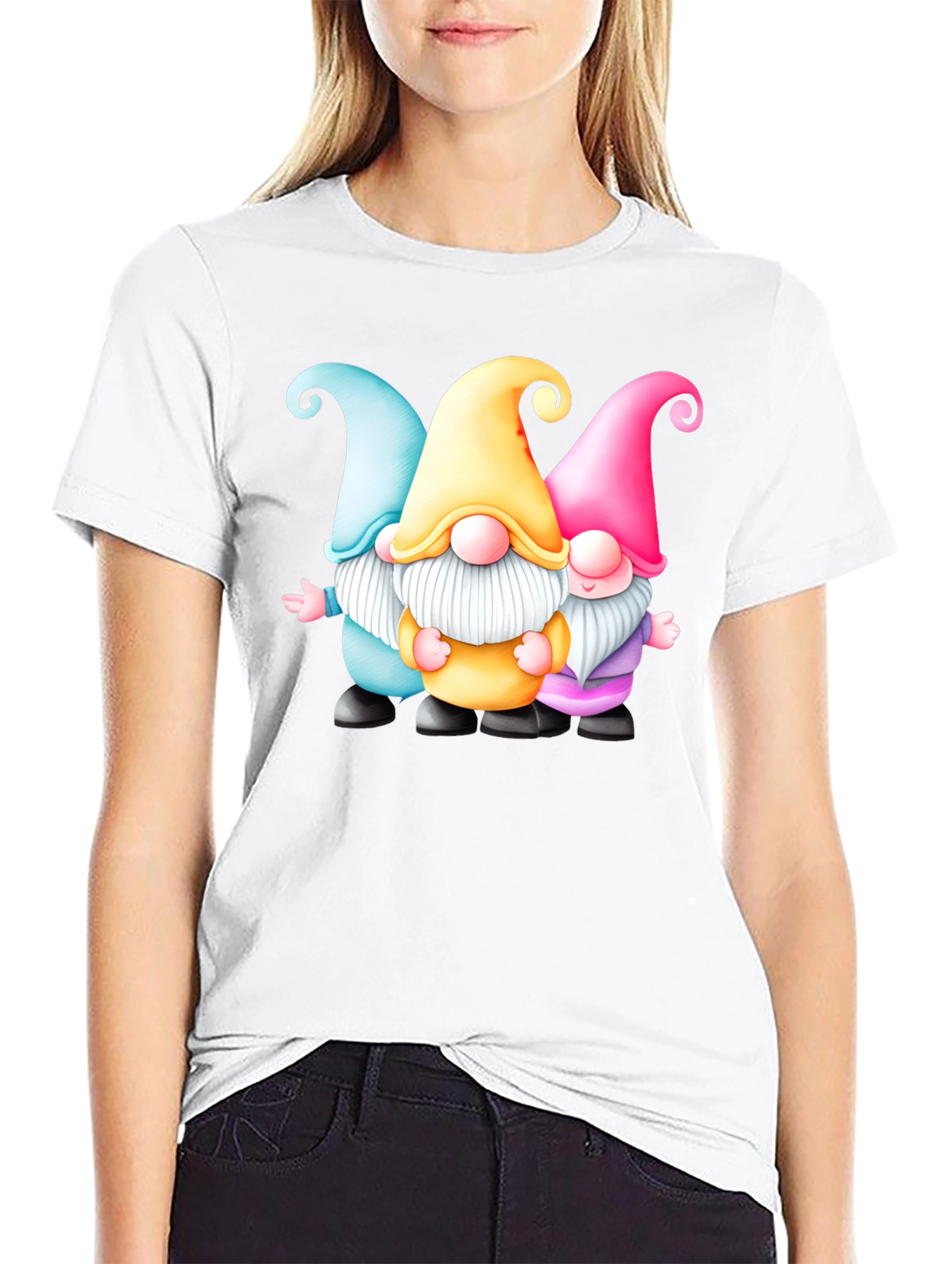 Gnome Trio Graphic T-Shirt - Fun & Festive Tee